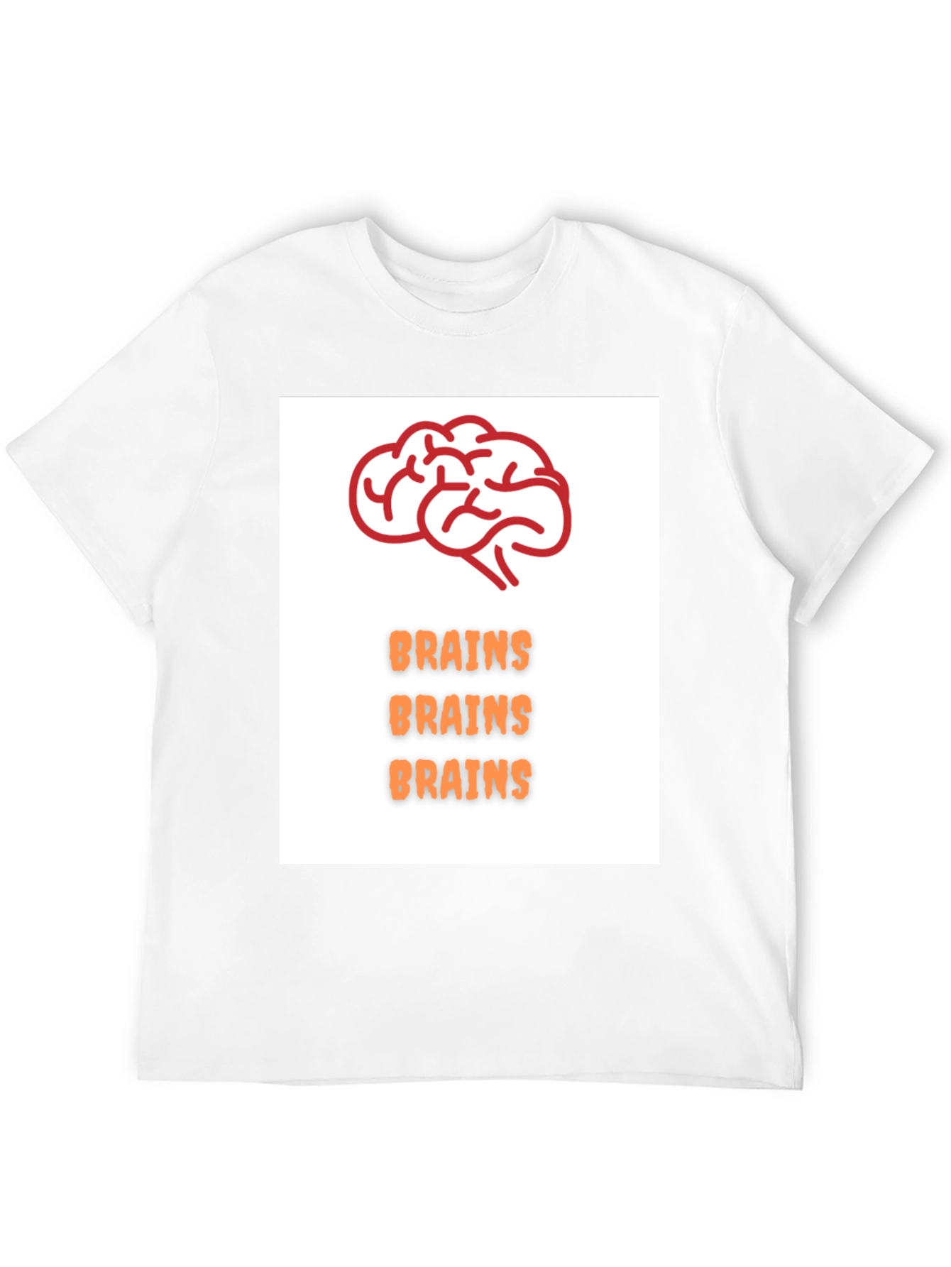 Black Brains T-Shirt - Black Crew Neck Tee view 12