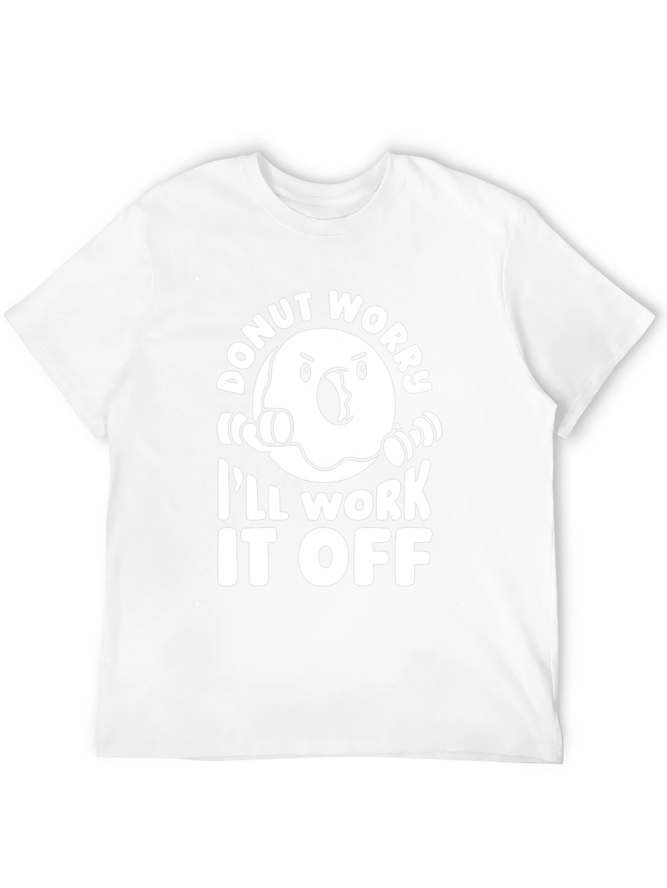 Black Funny Donut Workout T-Shirt - I'll Work It Off view 12