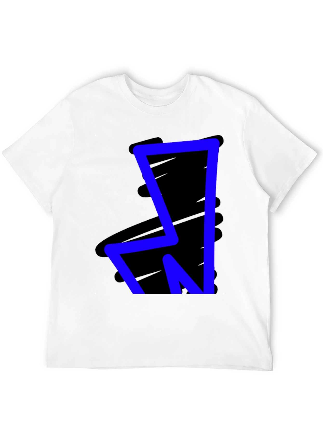 Black Bold Blue Graphic Tee - Modern Style view 12