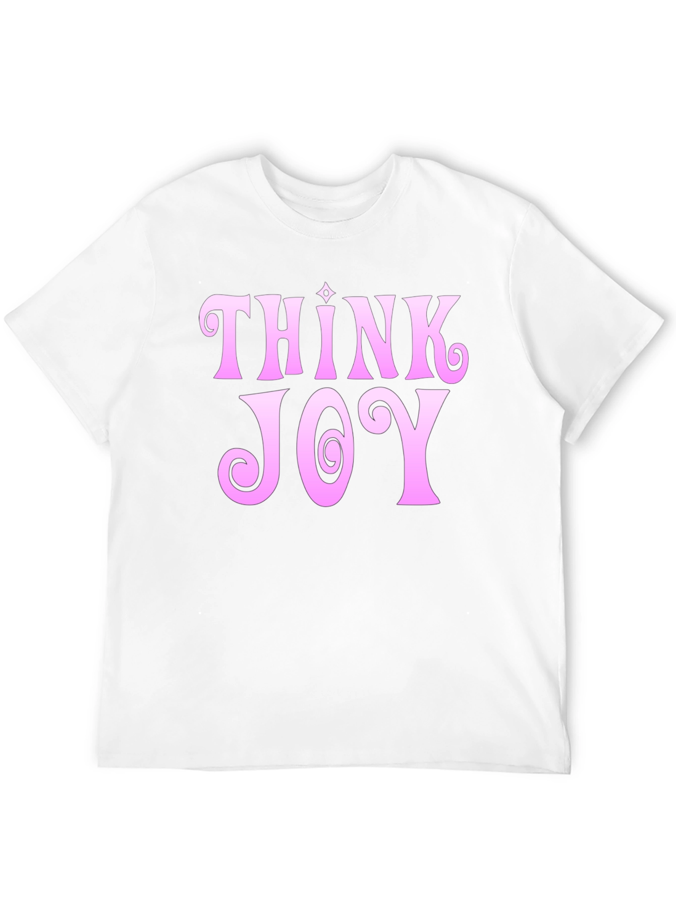 Black Think Joy Graphic Tee - Fun Positive Vibes T-Shirt view 12