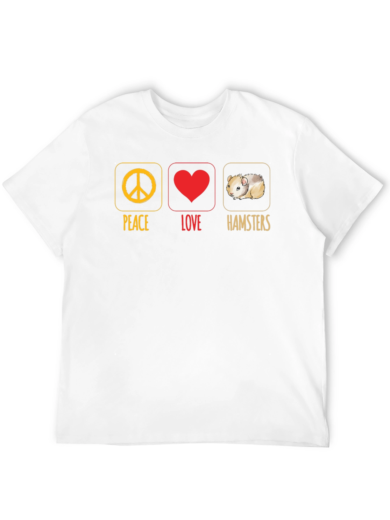 Black Peace Love Hamsters T-Shirt view 12