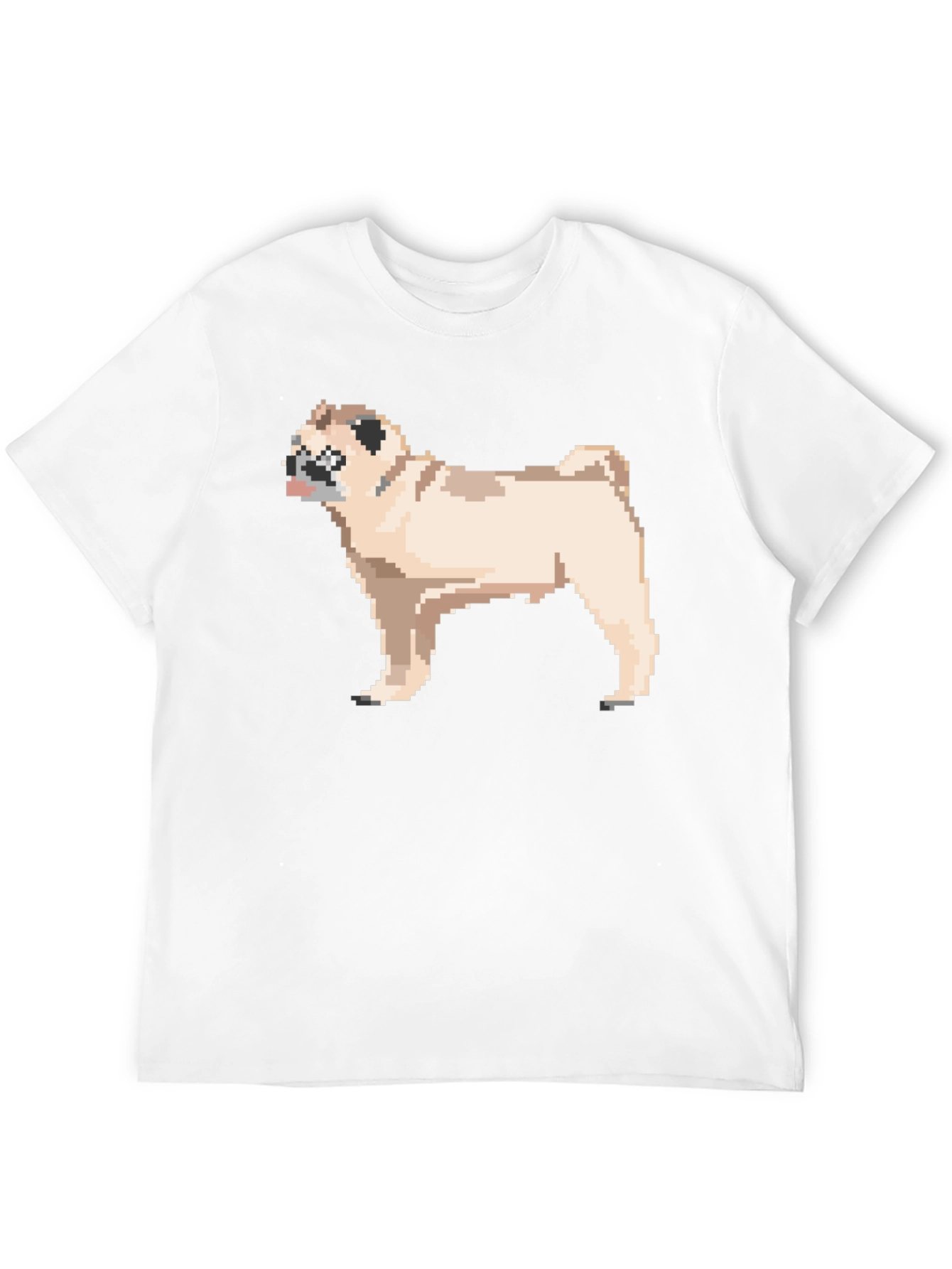 Black Pixel Pug T-Shirt - Retro Dog Lover Tee view 12