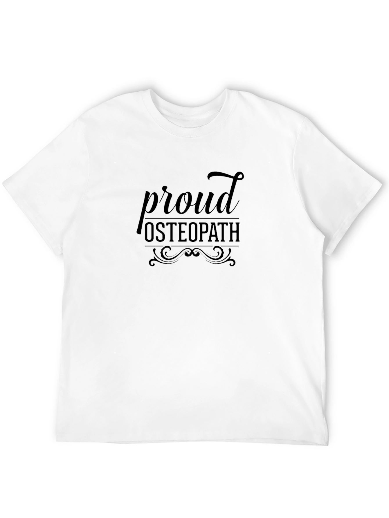Black Proud Osteopath T-Shirt - Black Graphic Tee view 12