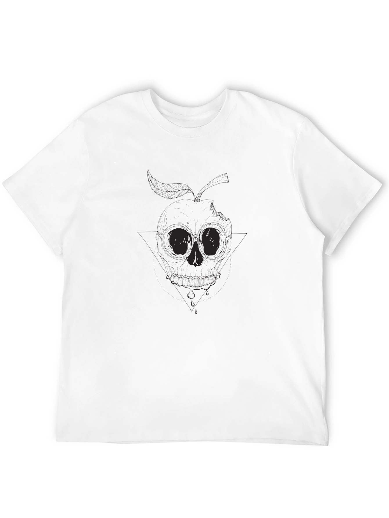 Black Men's Black Skull Graphic Tee view 12