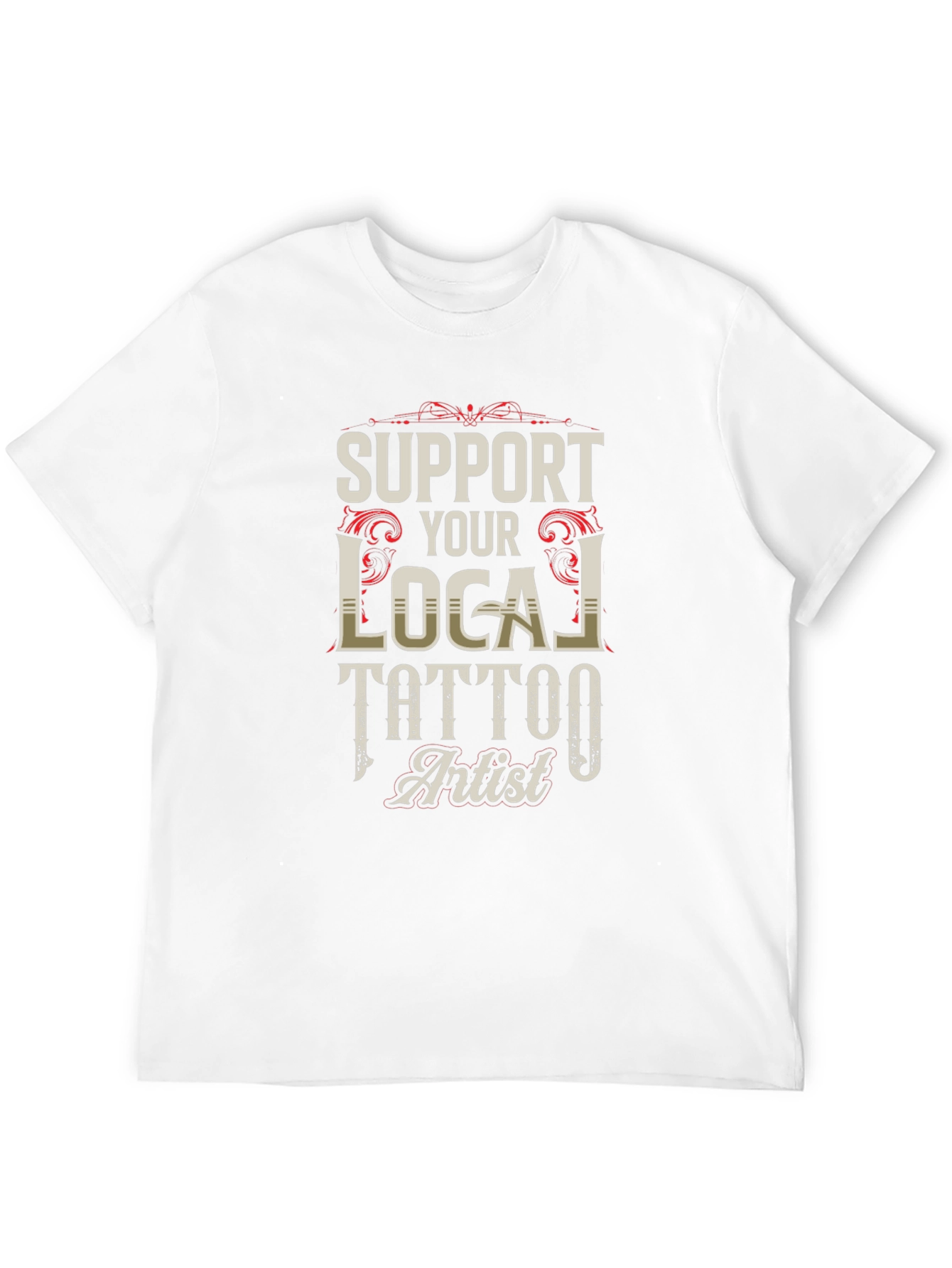 Black Support Your Local Tattoo Artist Graphic Tee view 12