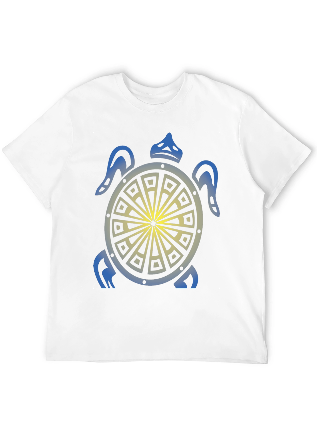 Black Turtle Graphic Tee - Black Tribal Design Shirt view 12