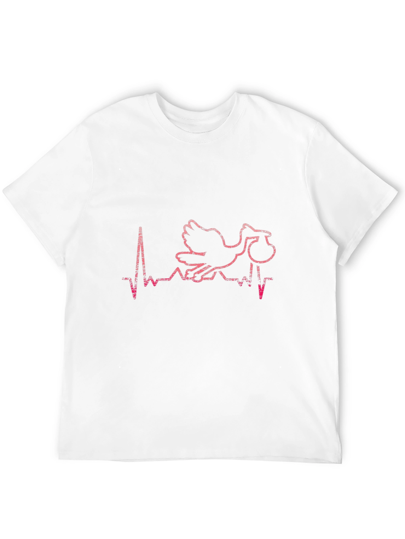 Black Stork Heartbeat Graphic T-Shirt - Expecting Parents Tee view 12