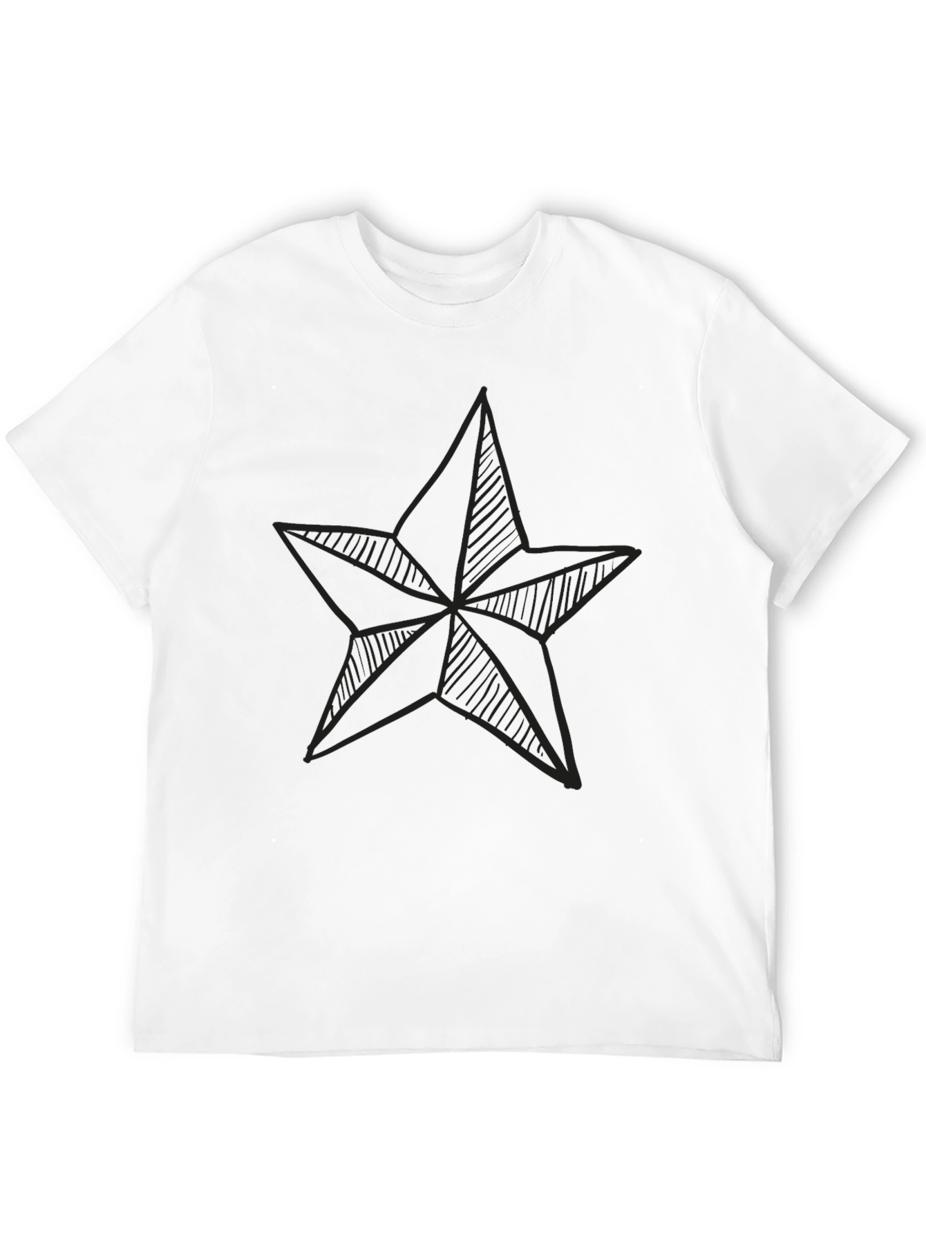 Black Men's Black Star Graphic Tee - Casual Comfort view 12