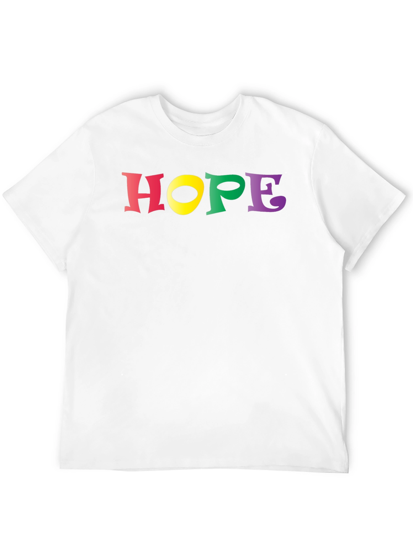 Black Colorful 'Hope' Graphic Black T-Shirt view 12