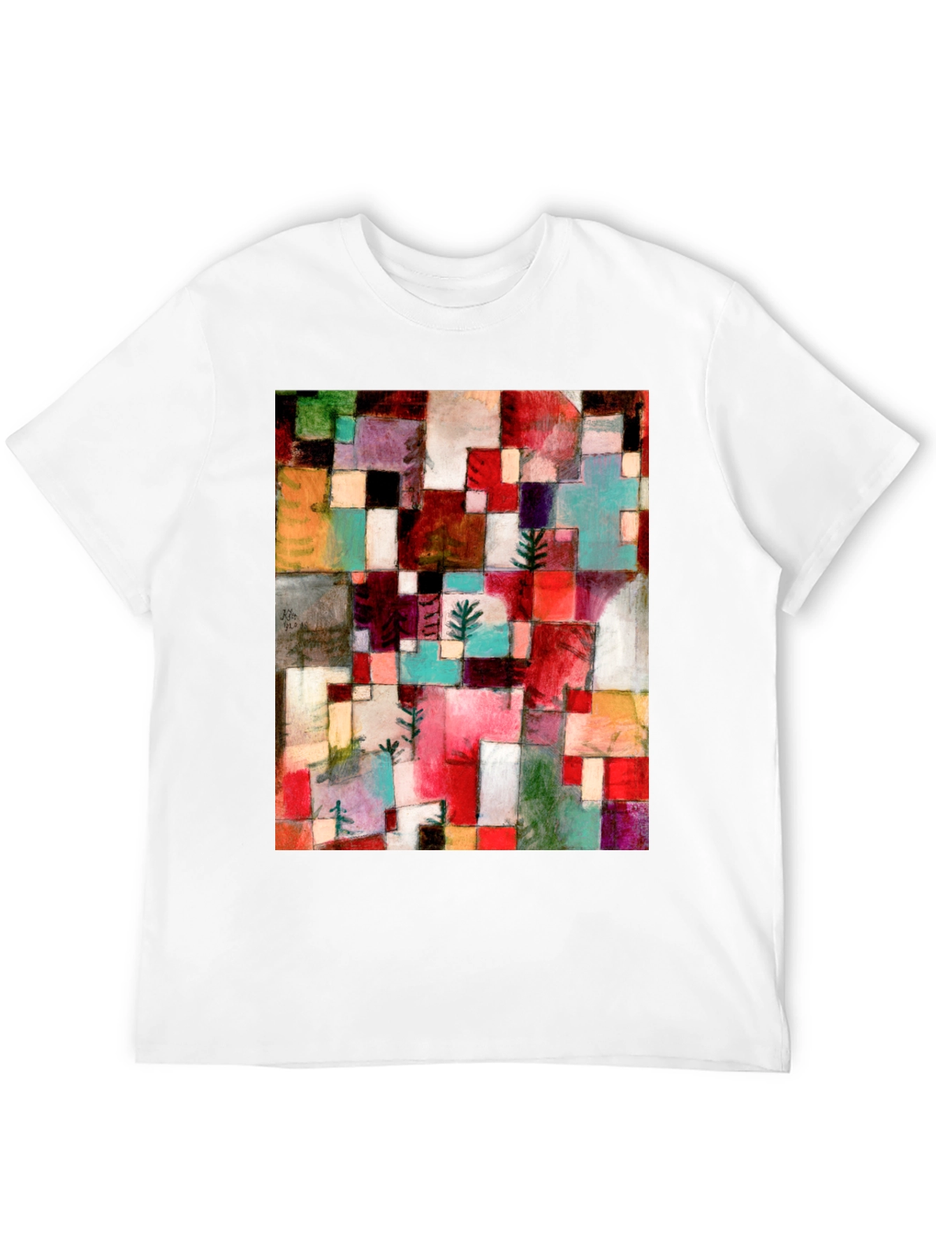 Black Abstract Art T-Shirt: Geometric Design view 12