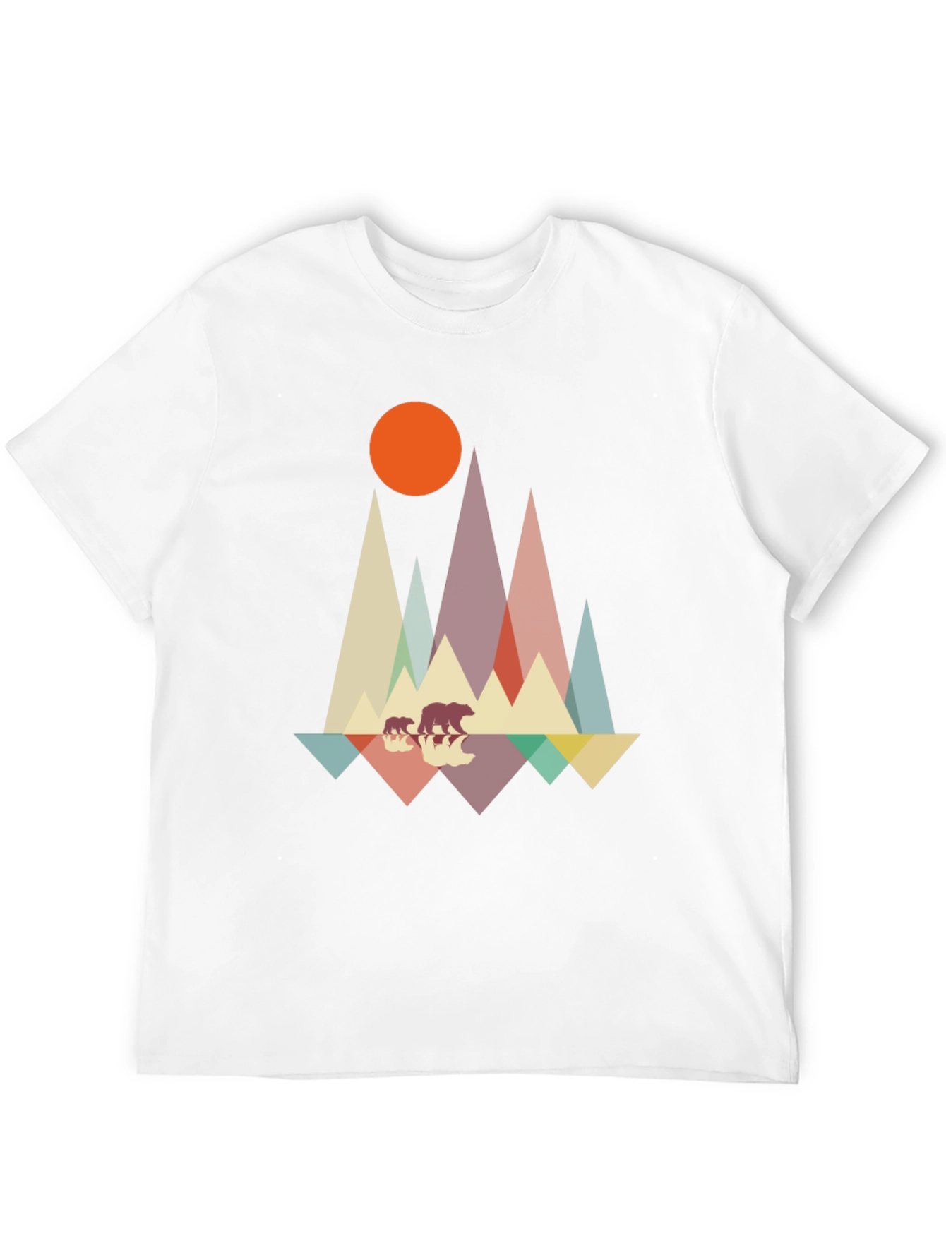 Black Retro Bear Mountain Graphic Tee view 12