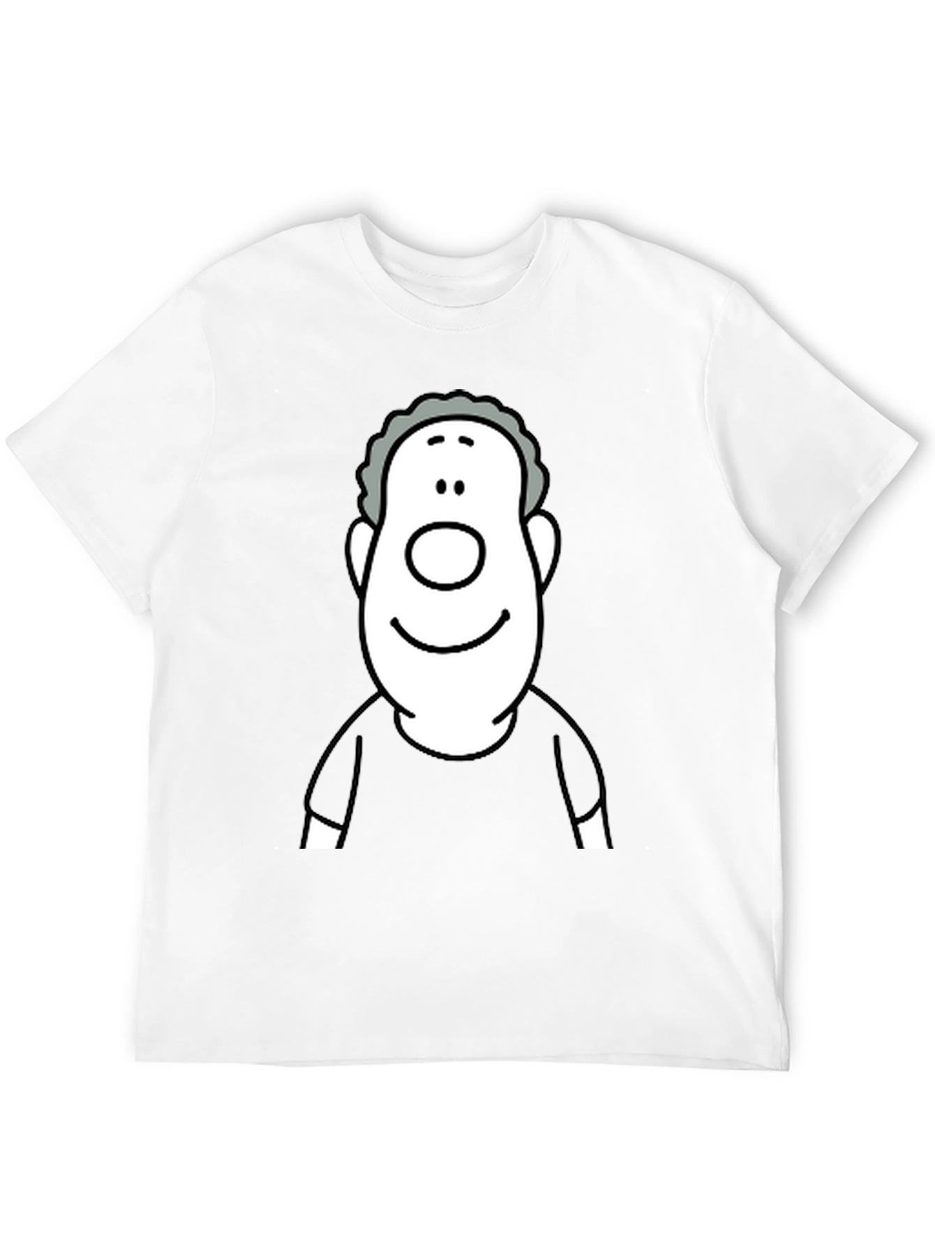 Black Cartoon Face Graphic Black T-Shirt view 12