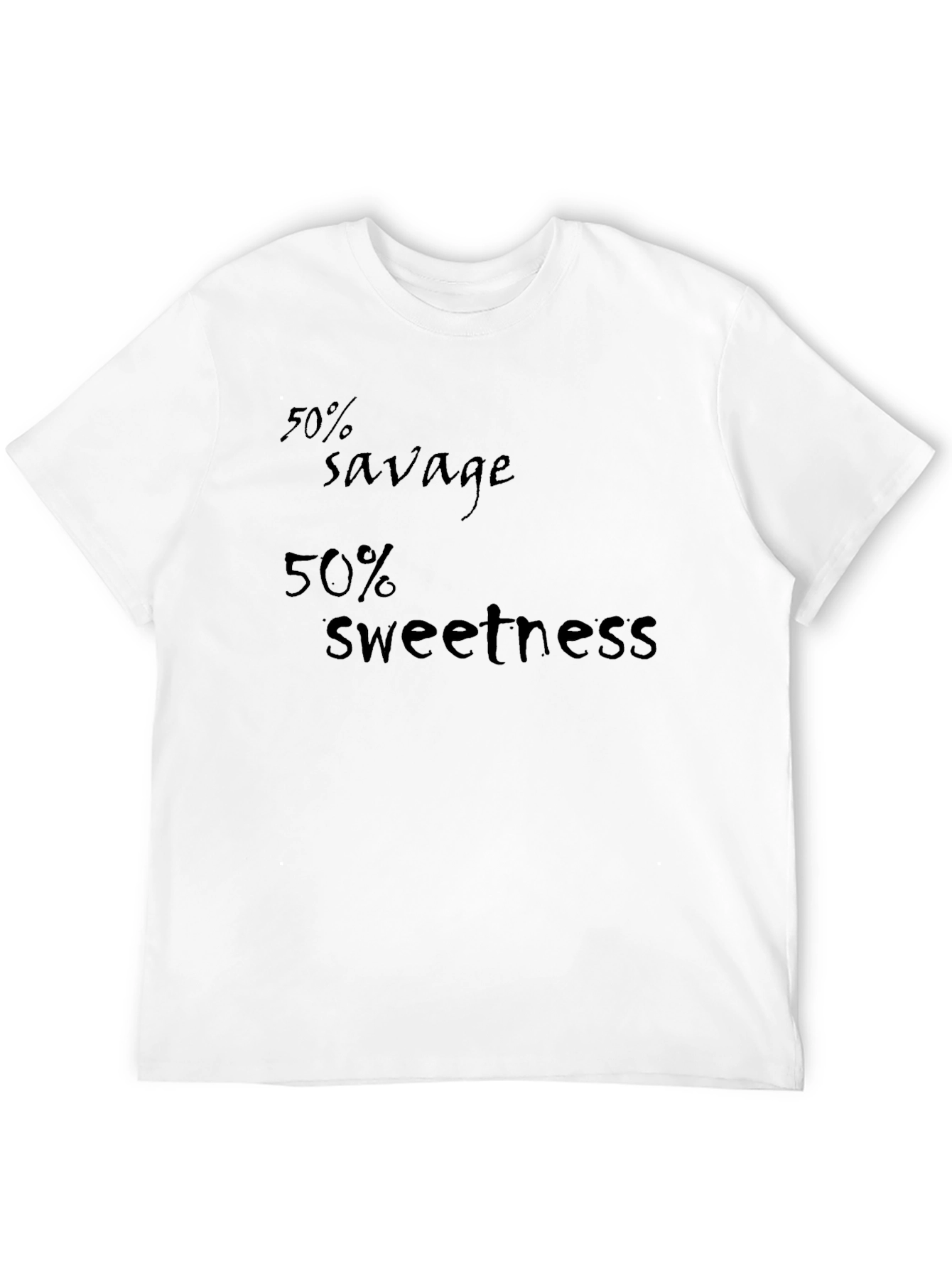 Black 50% Savage 50% Sweetness Graphic Tee view 12