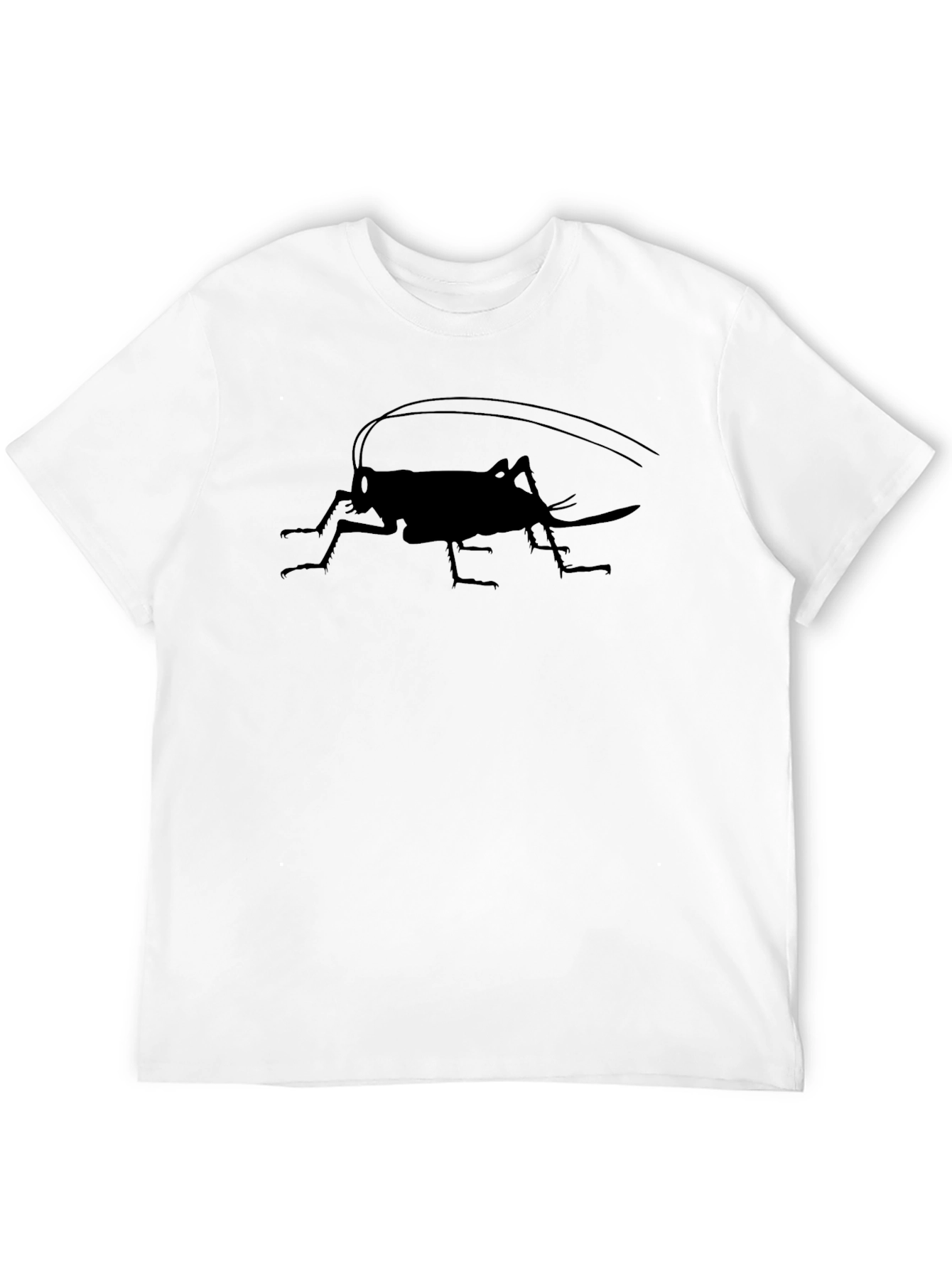 Black Cricket Silhouette Graphic Tee - Men's Black T-Shirt view 12