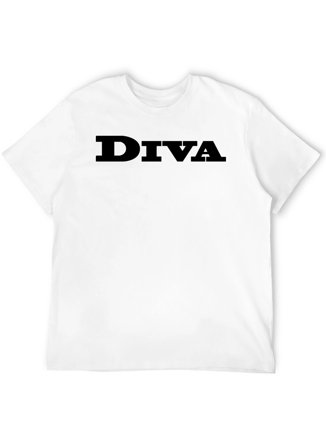 Black Diva Graphic Tee - Solid Black Crew Neck T-Shirt view 12