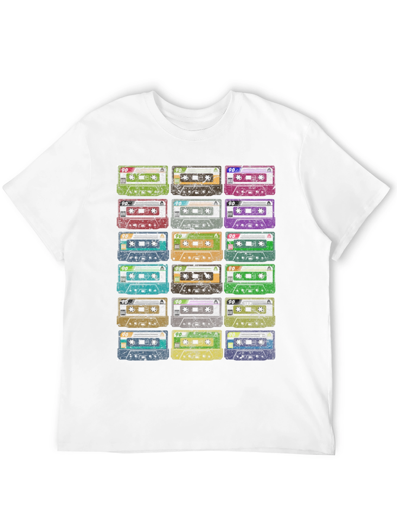 Black Retro Cassette Tape Graphic T-Shirt view 12