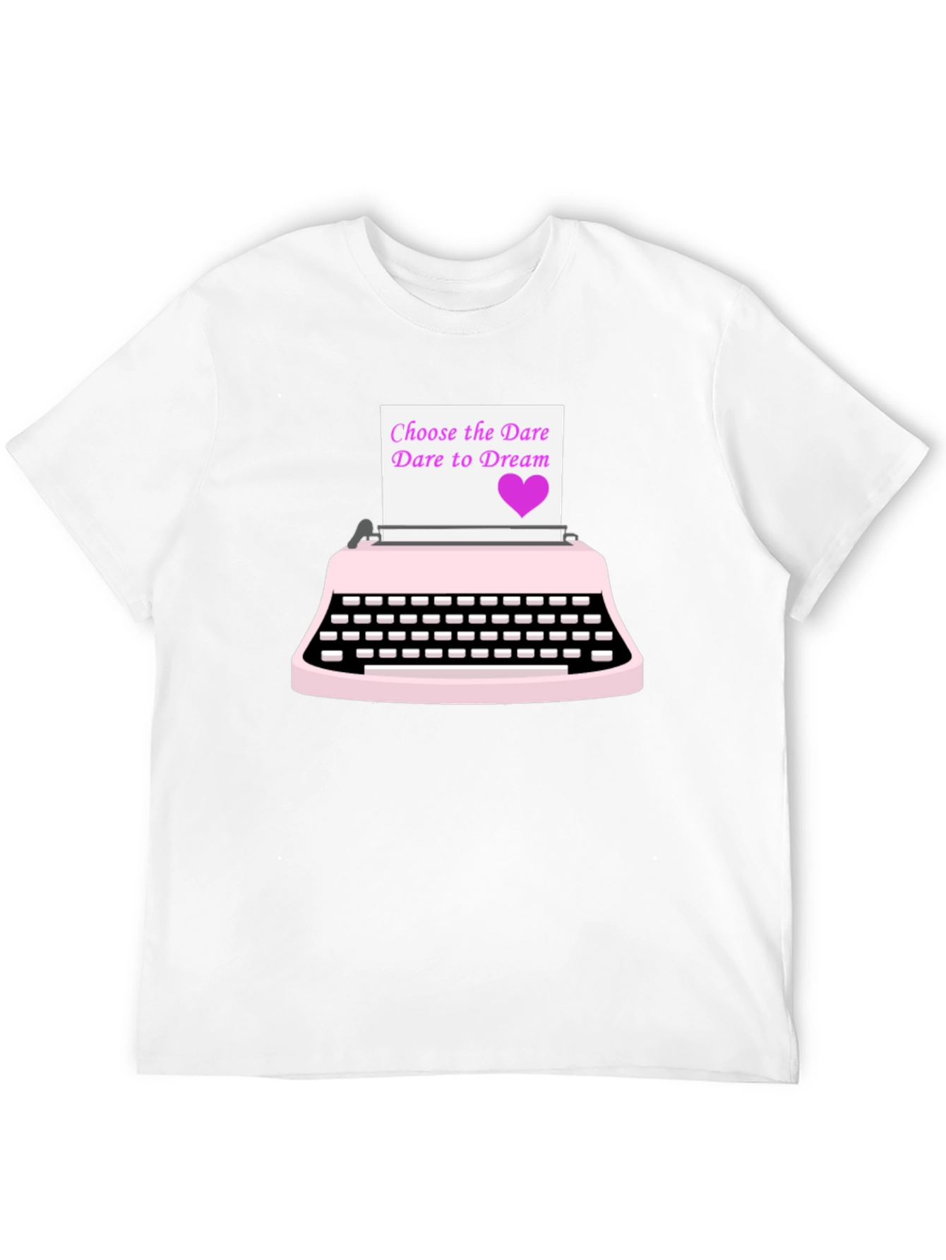 Black Dream Big T-Shirt: Vintage Typewriter Design view 12