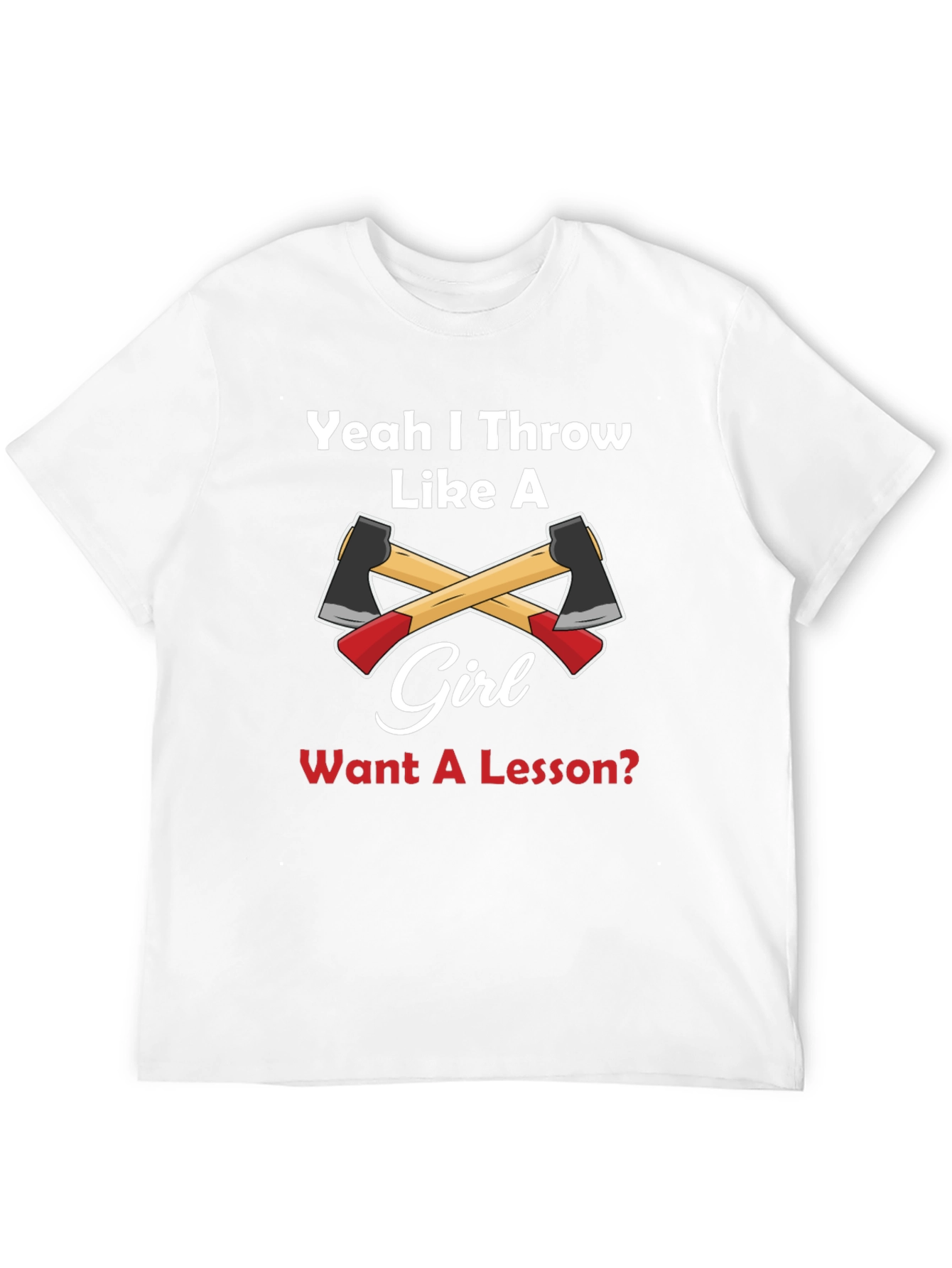 Black Yeah I Throw Like A Girl Axe Throwing T-Shirt view 12