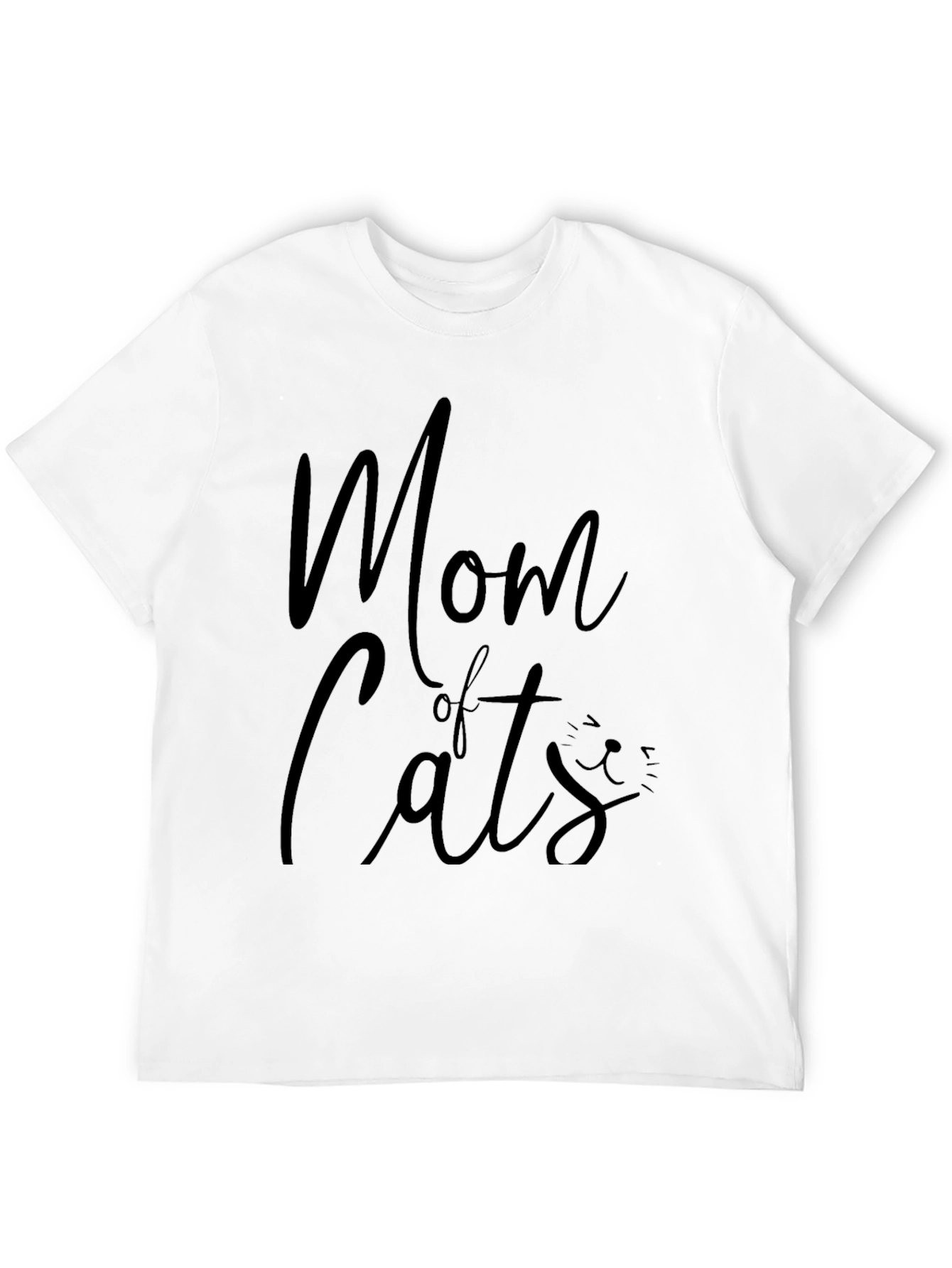 Black Mom of Cats Black Graphic T-Shirt view 12