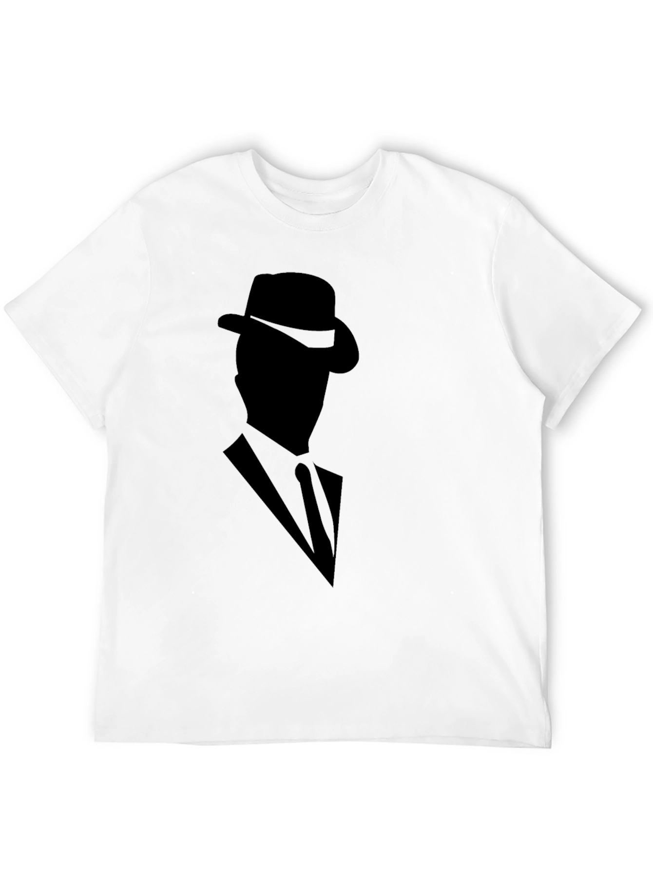 Black Mysterious Man Silhouette T-Shirt view 12