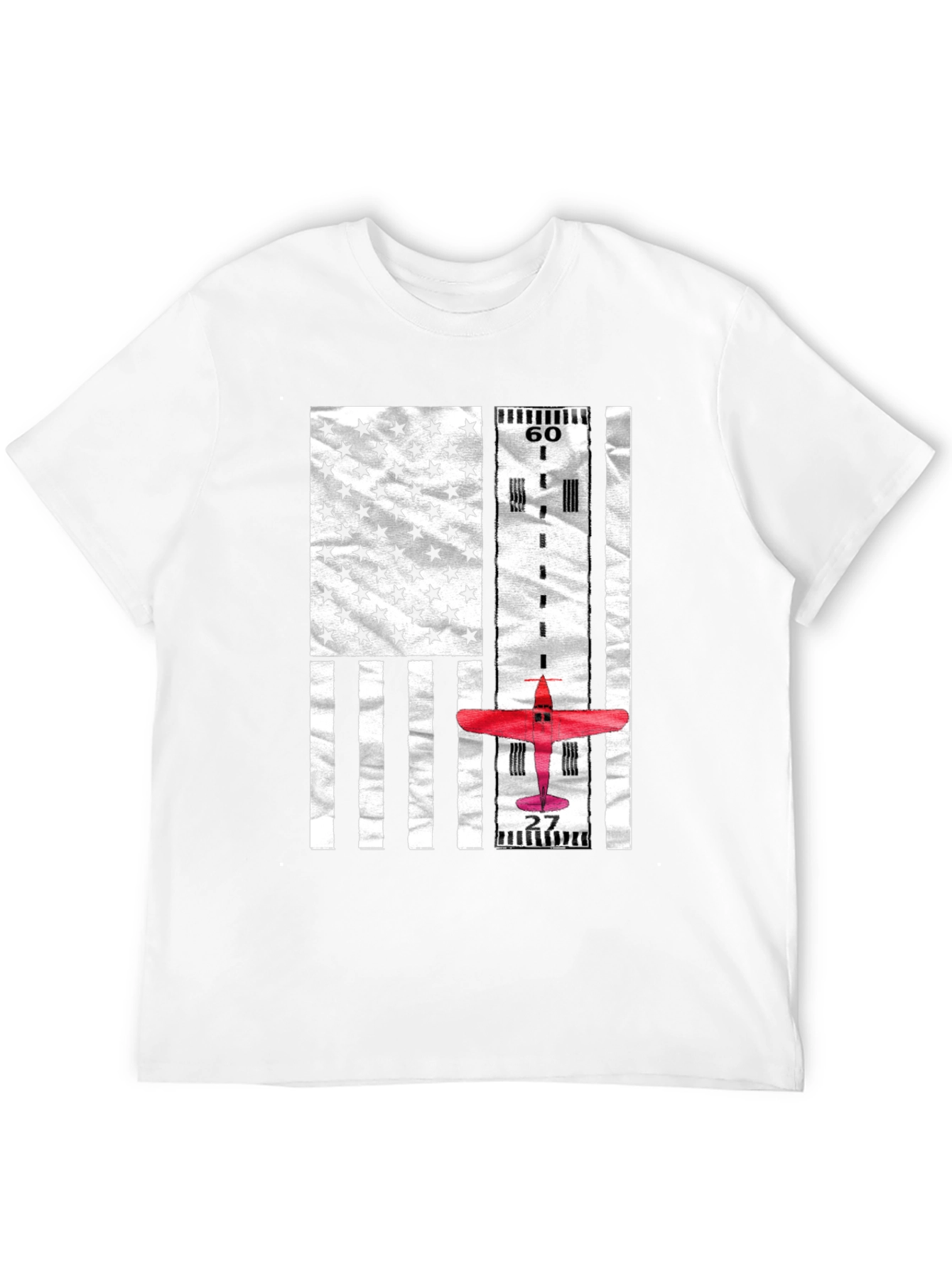 Black Aviator American Flag Runway T-Shirt view 12