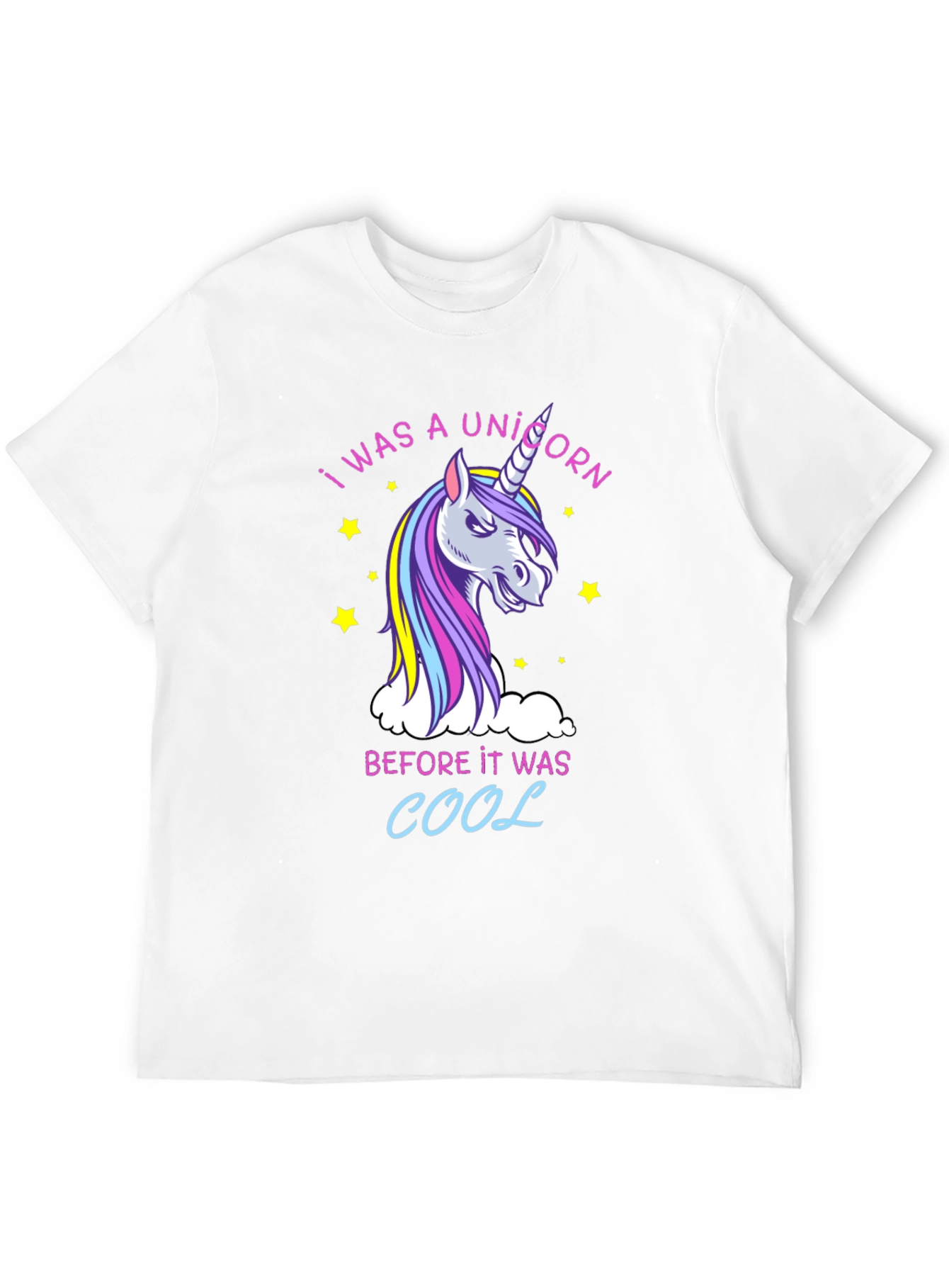 Black I Was a Unicorn T-Shirt - Funny Graphic Tee view 12