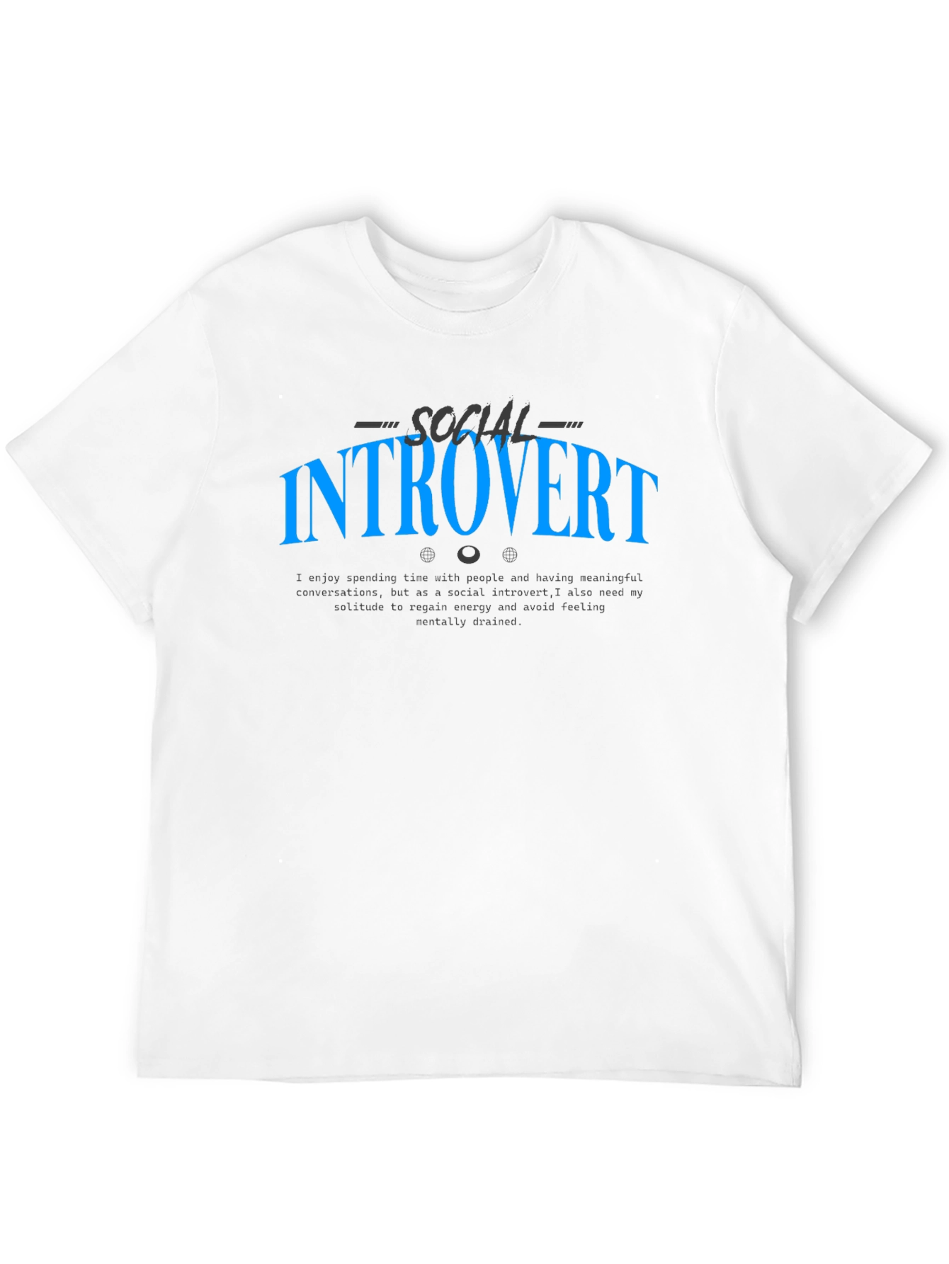 Black Social Introvert Graphic Tee view 12