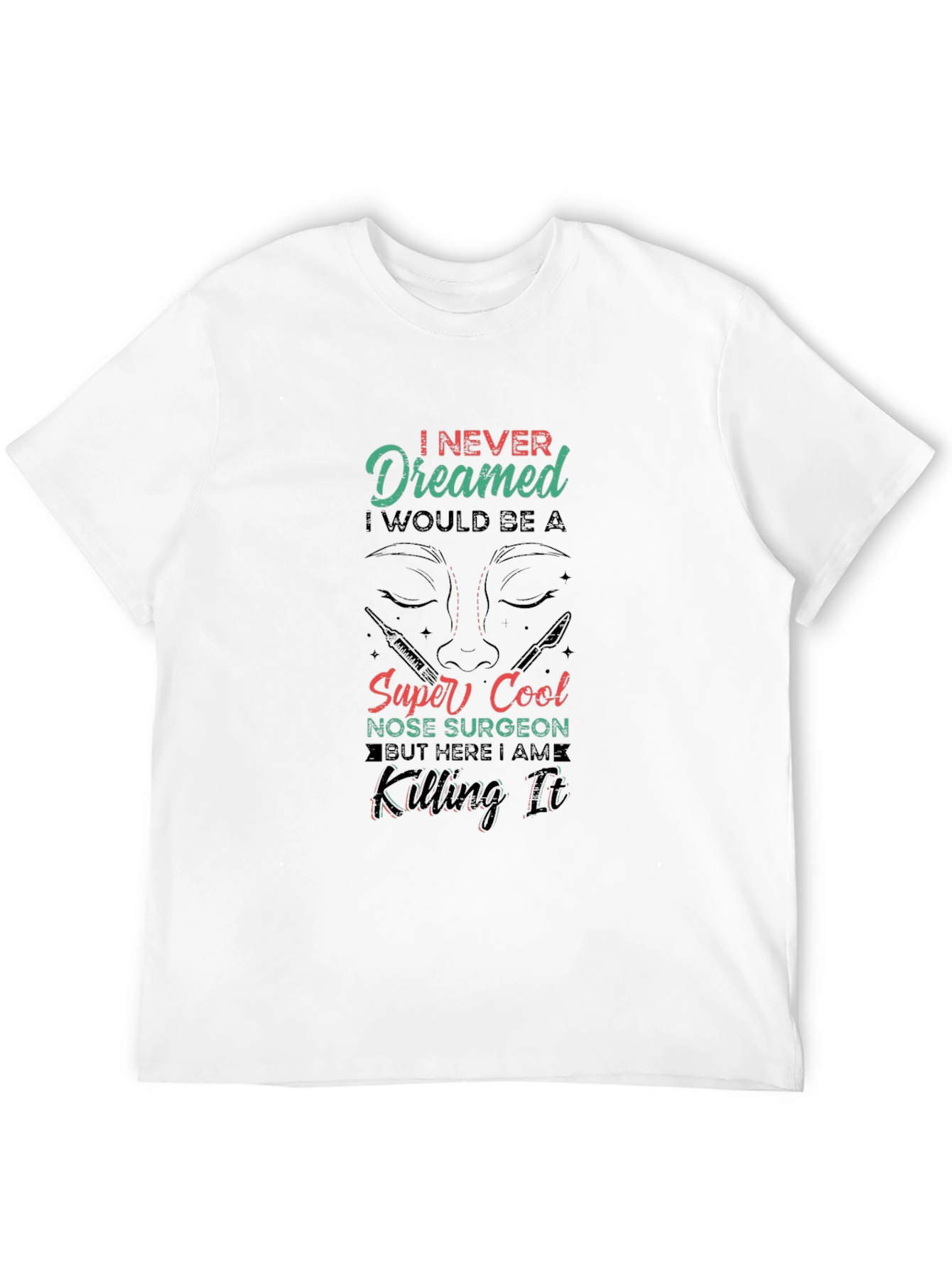 Black Super Cool Nose Surgeon Black T-Shirt view 12