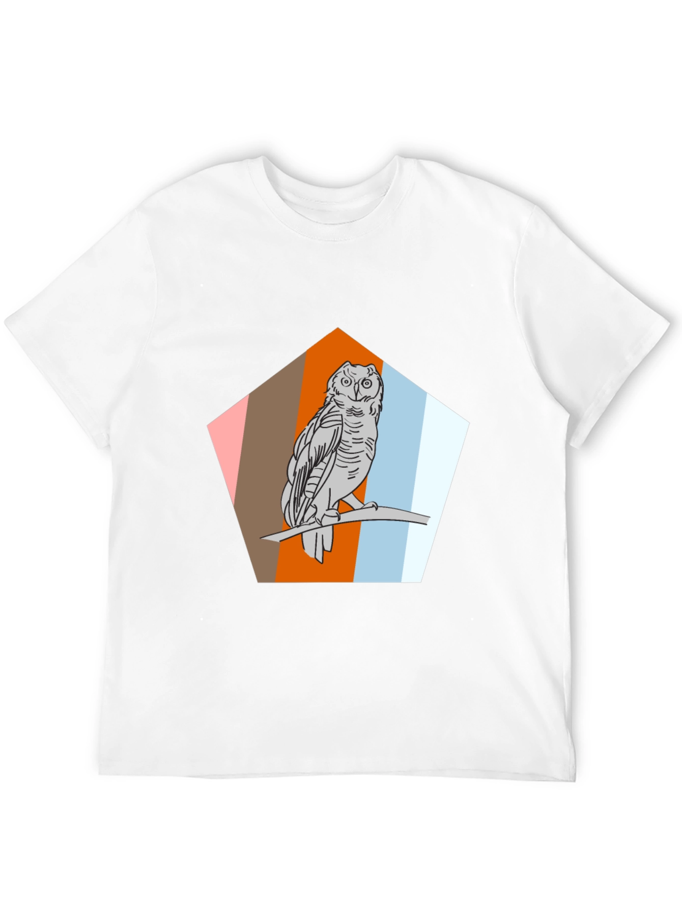 Black Owl Graphic Print Black T-Shirt view 12