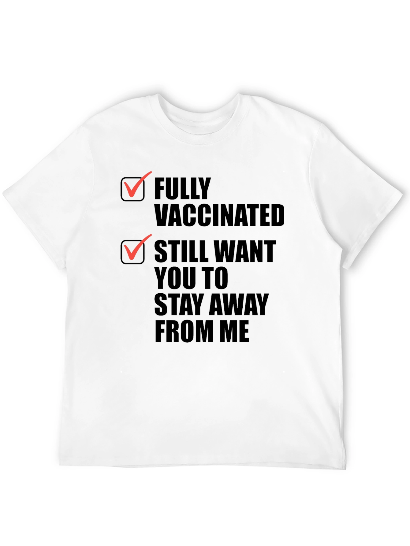 Black Fully Vaccinated, Stay Away Funny Graphic Tee view 12