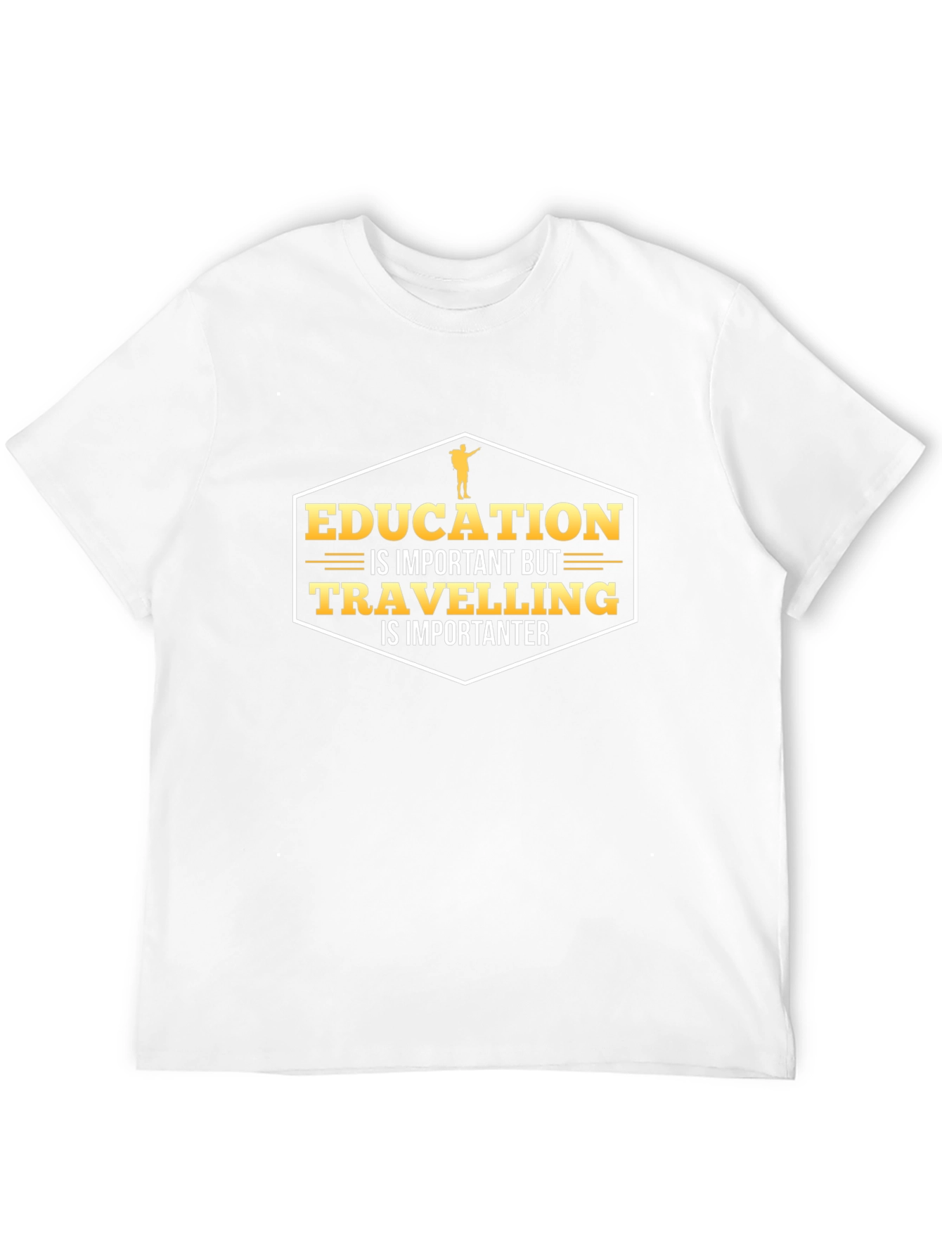 Black Education vs. Travel Tee - Important Debate T-Shirt view 12