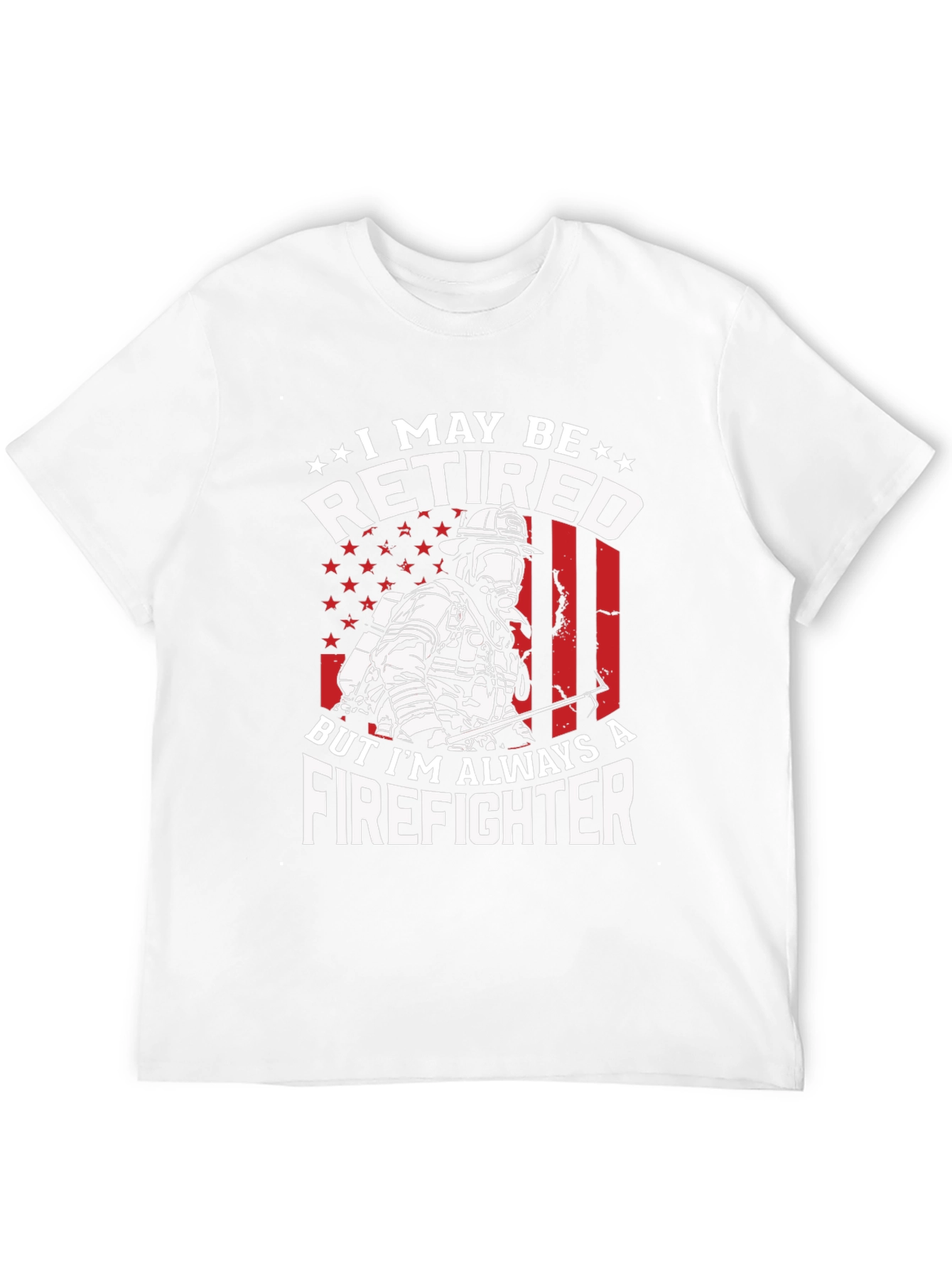 Black Retired Firefighter Graphic T-Shirt view 12