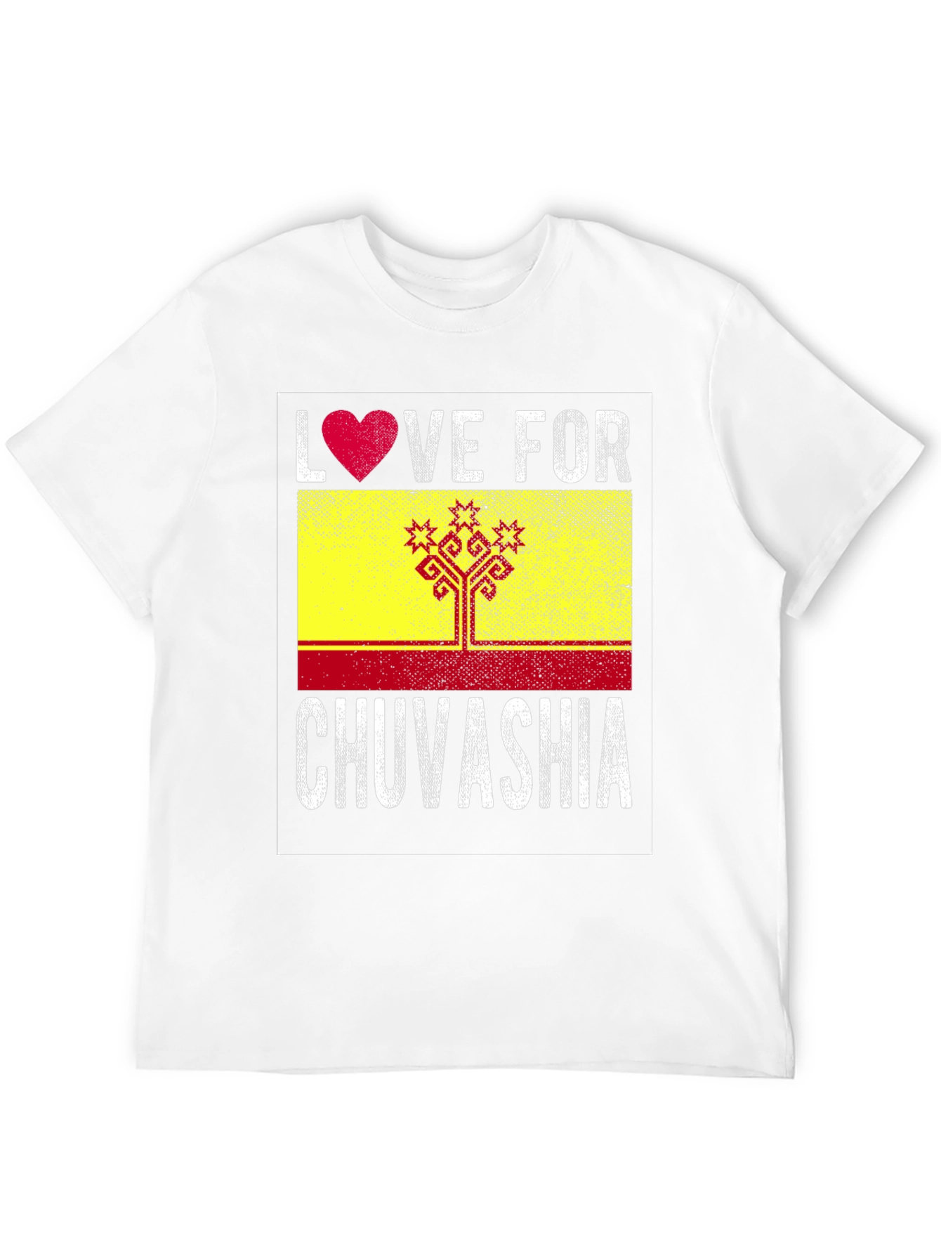 Black Love for Chuvashia T-Shirt - Flag Graphic Tee view 12