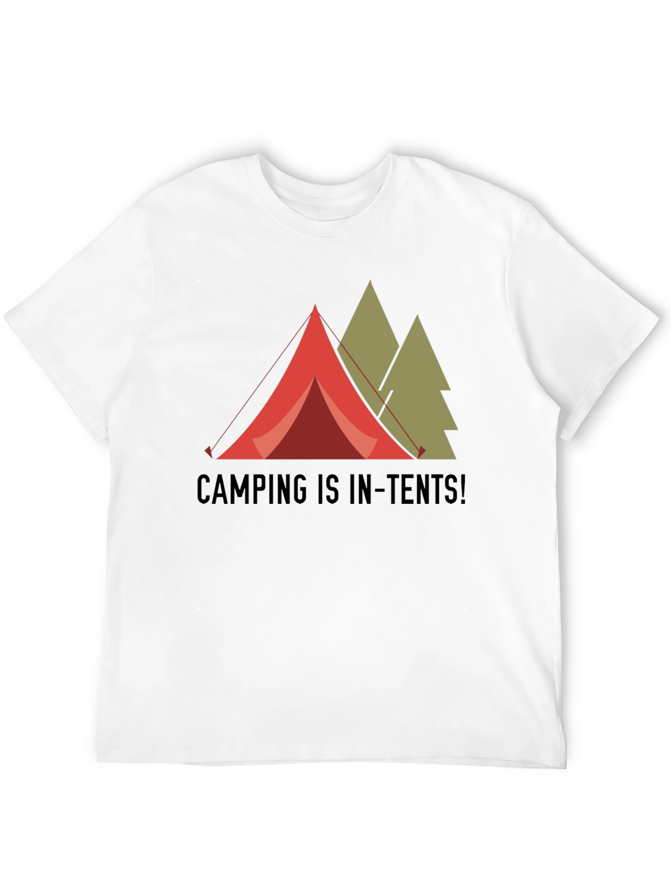 Black Camping is In-Tents! Graphic T-Shirt view 12