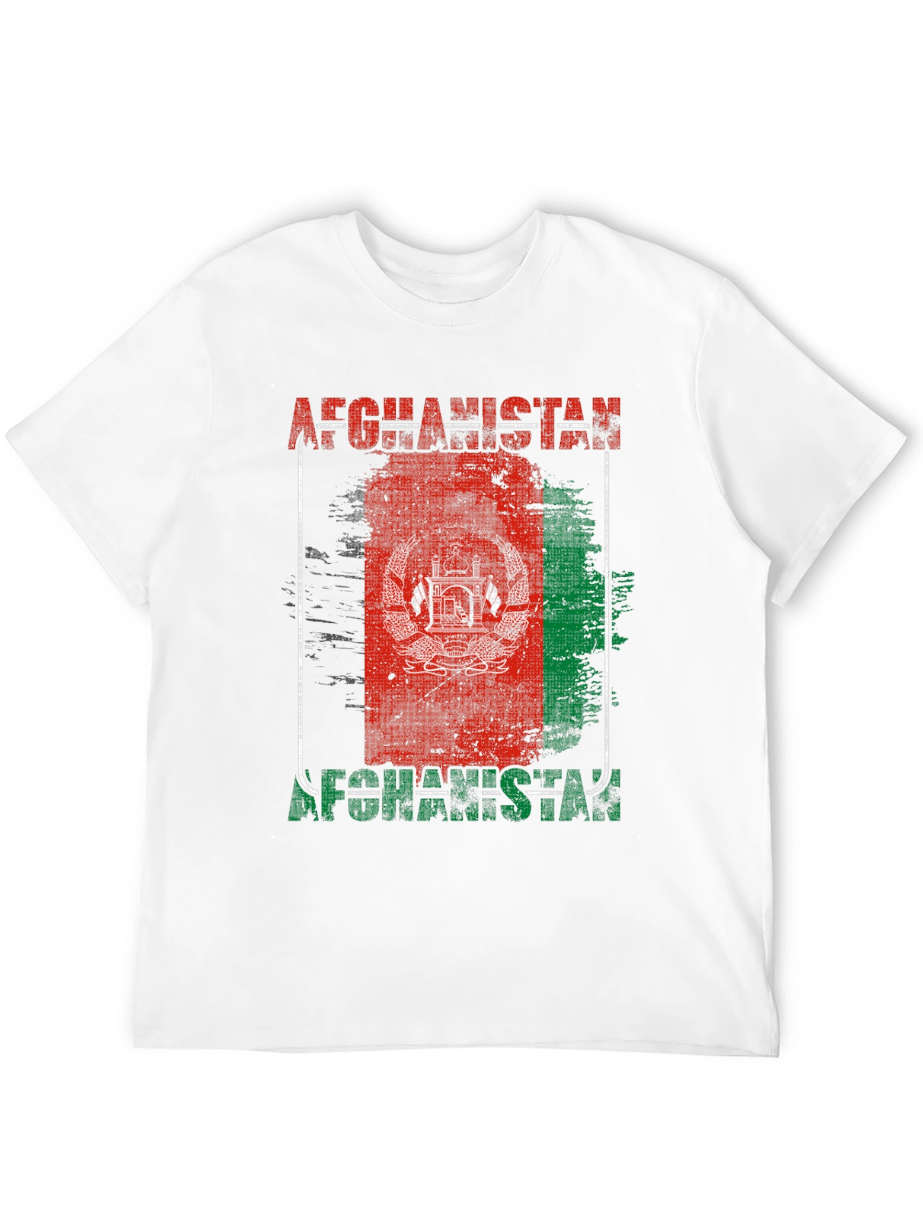 Black Afghanistan Flag Graphic T-Shirt view 12