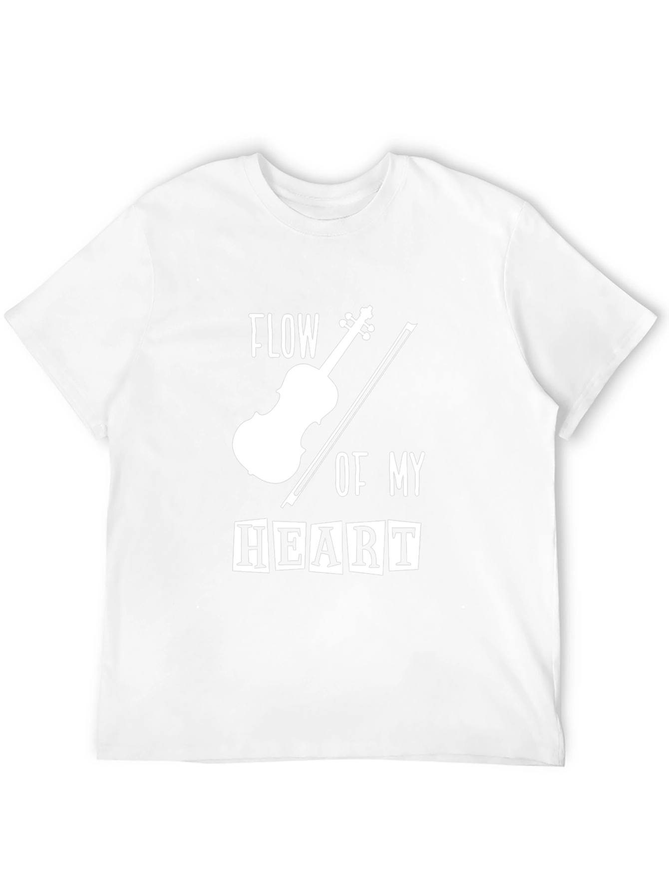 Black Flow of My Heart Violin Graphic Tee - Black view 12