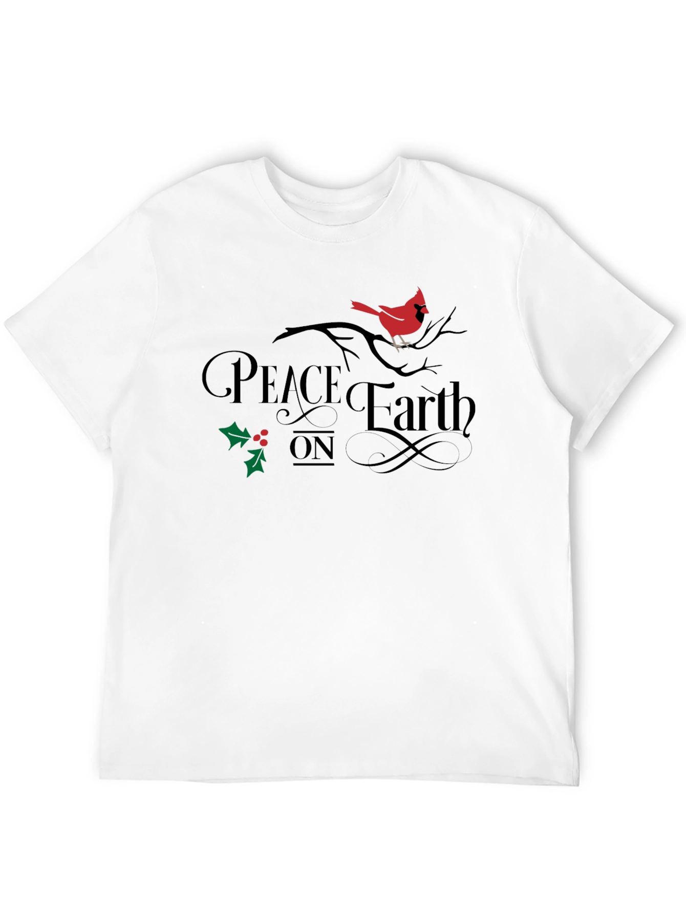 Black Peace On Earth Cardinal Graphic Tee view 12