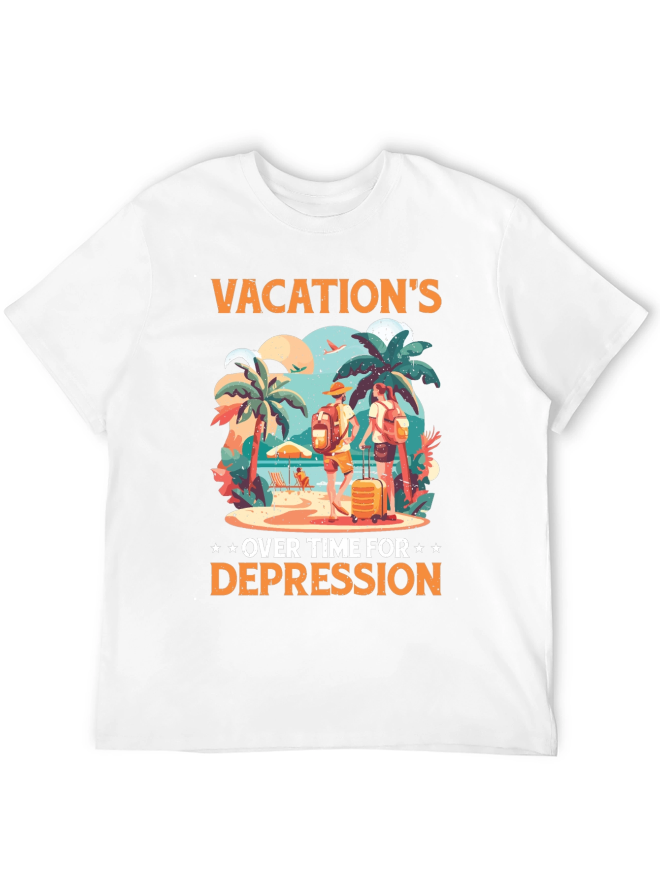 Black Vacation's Over Funny T-Shirt view 12