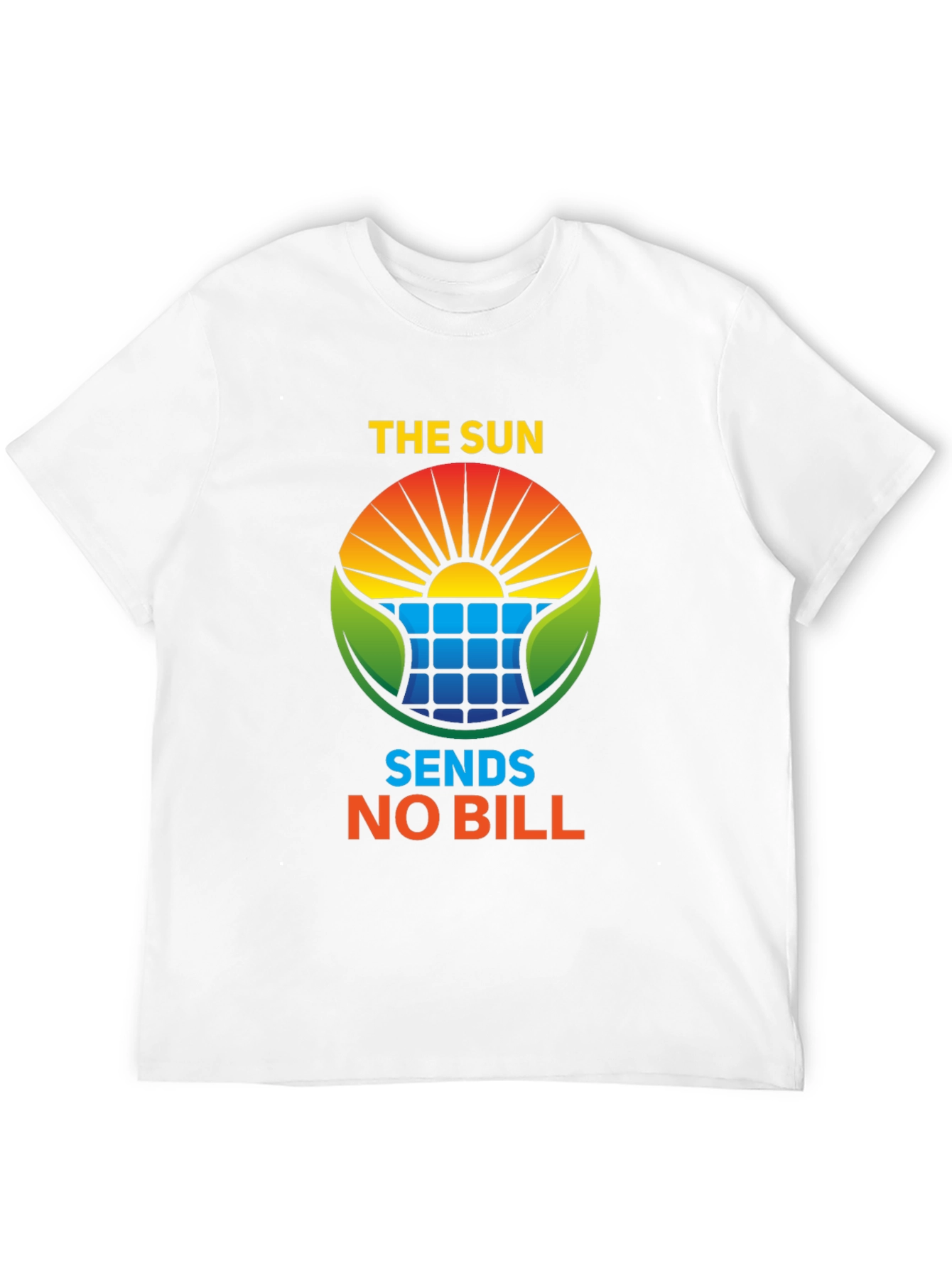 Black Eco-Friendly "The Sun Sends No Bill" Solar Energy T-Shirt view 12