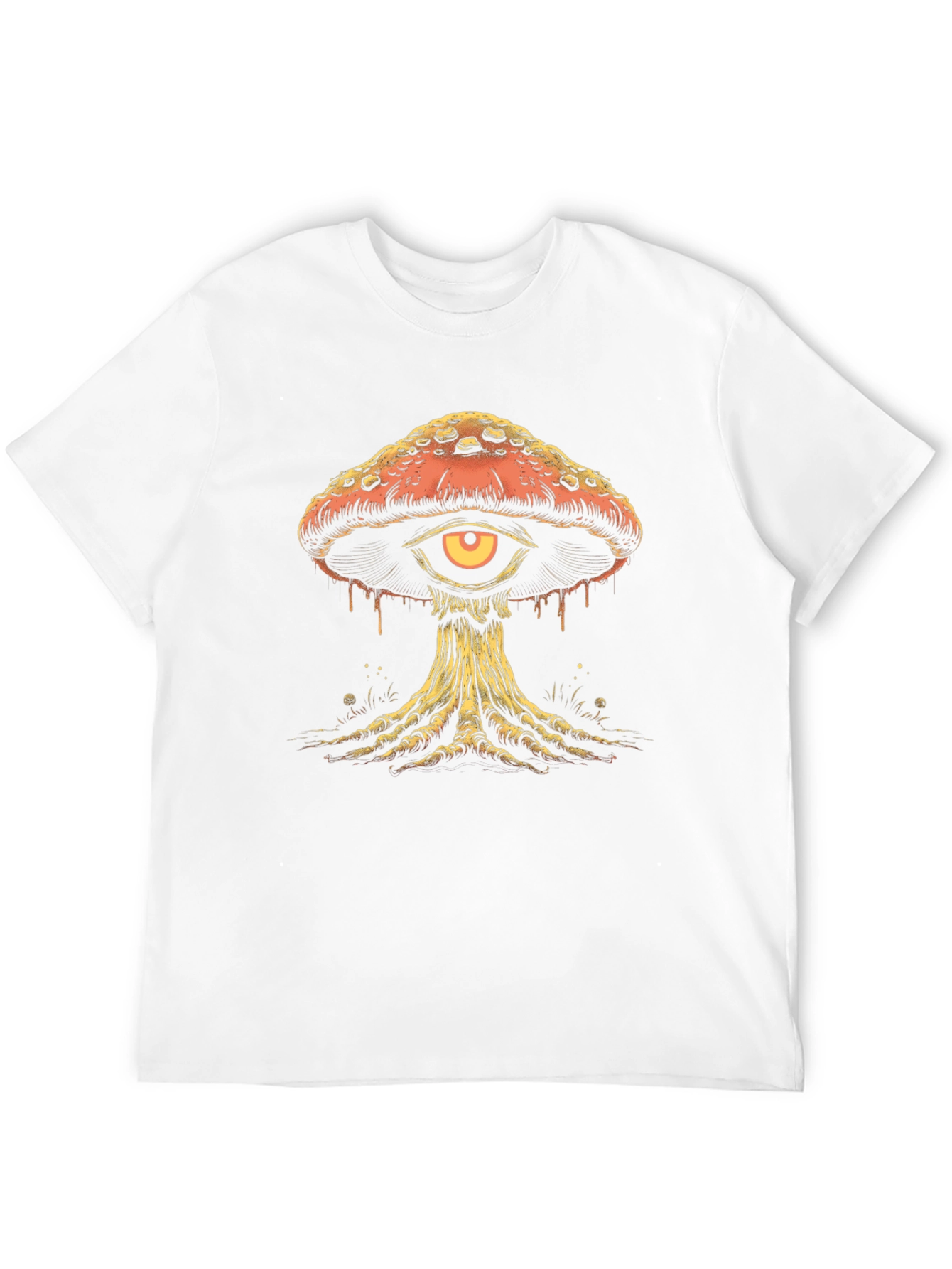 Black Mystic Mushroom Eye Graphic Tee view 12