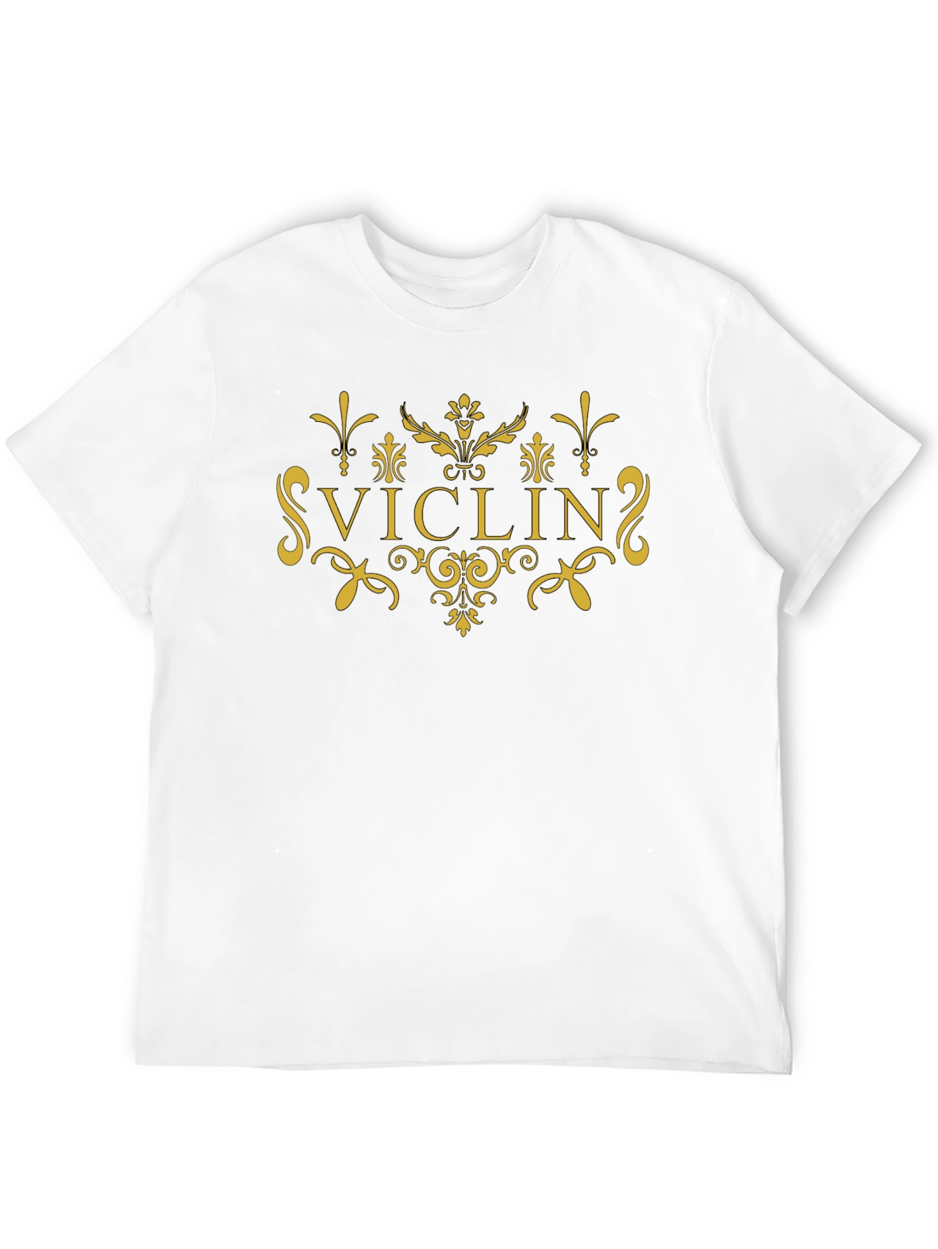 Black Viclin Black T-Shirt Gold Design view 12