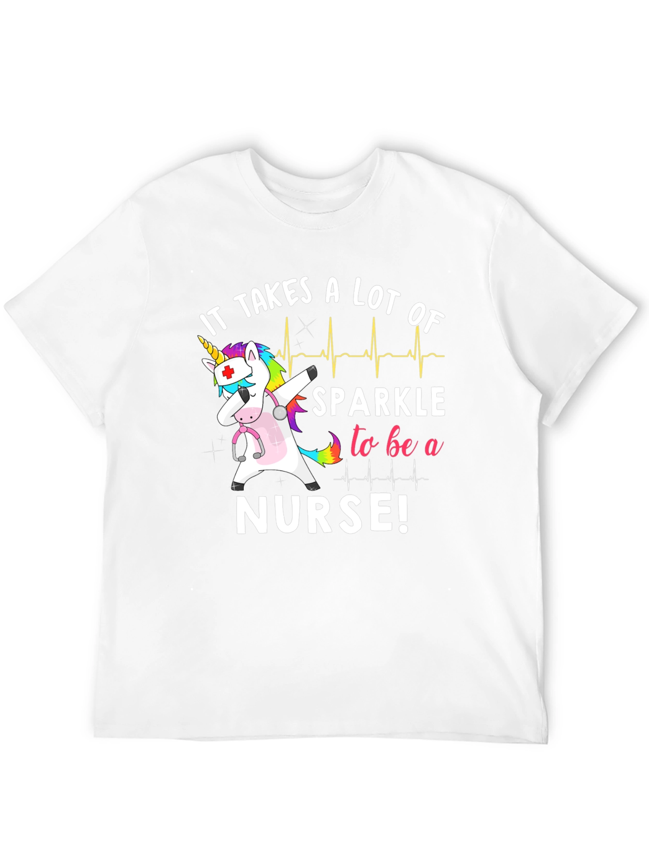 Black Nurse Unicorn Graphic Tee view 12