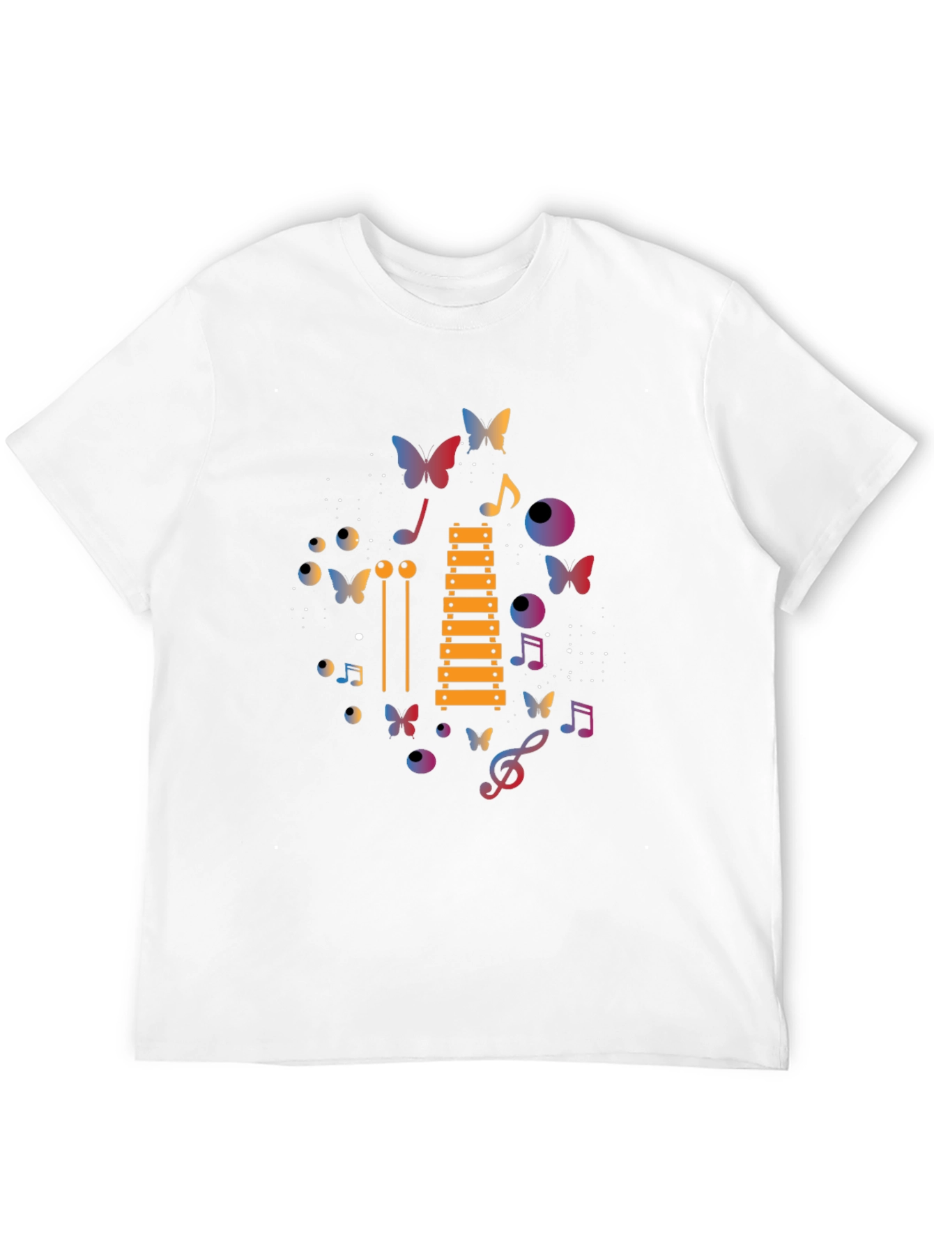 Black Musical Butterfly Graphic T-Shirt view 12