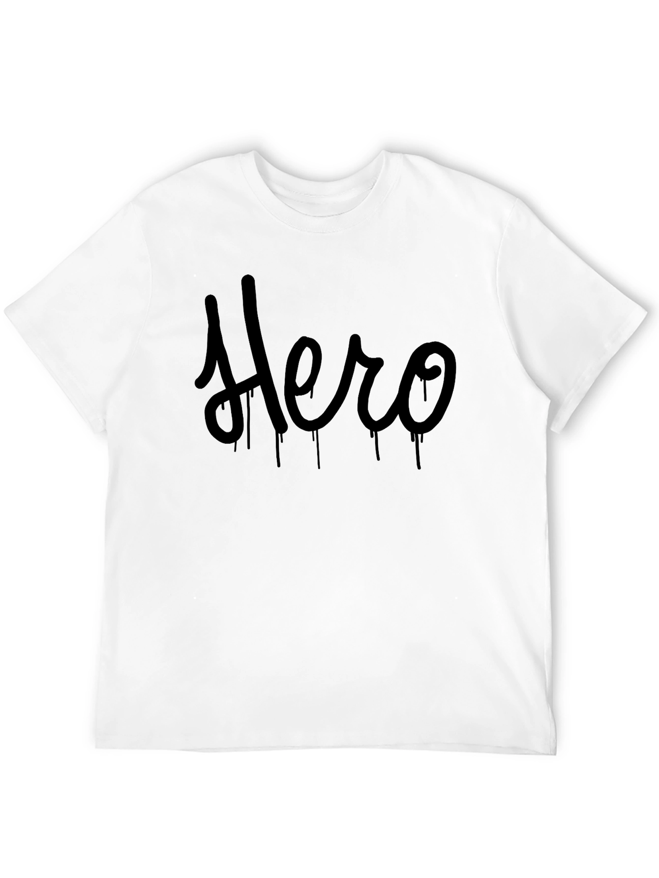 Black Hero Graphic Print T-Shirt - Men's Casual Tee view 12