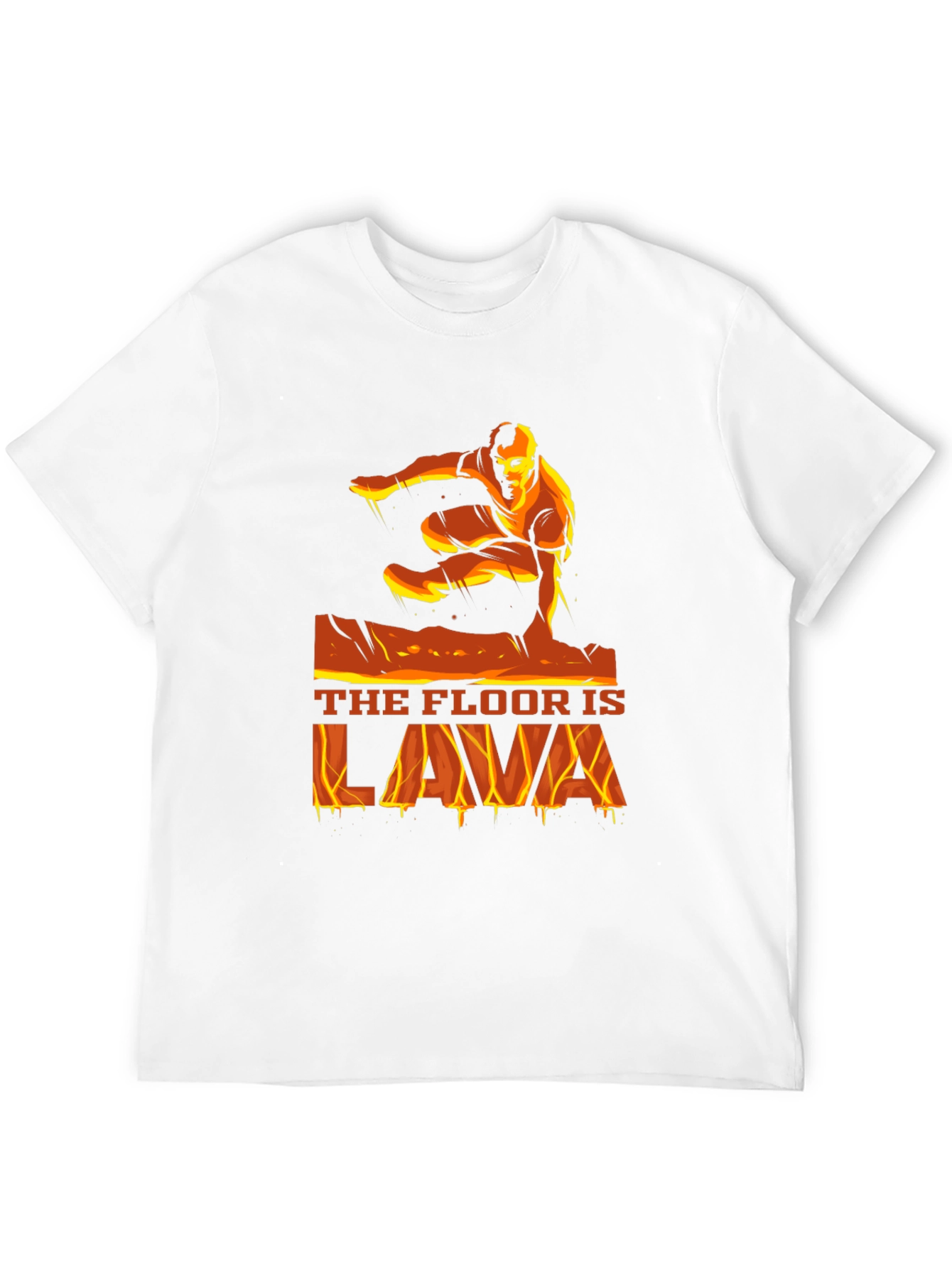 Black The Floor is Lava Graphic T-Shirt - Black view 12