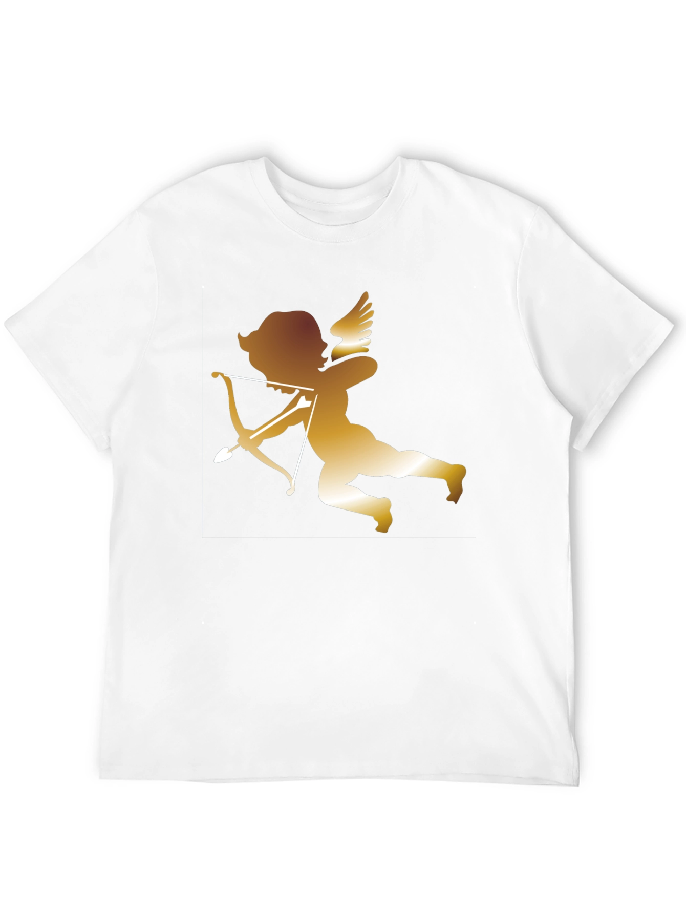 Black Cupid Graphic T-Shirt - Valentine's Day Angel Tee view 12