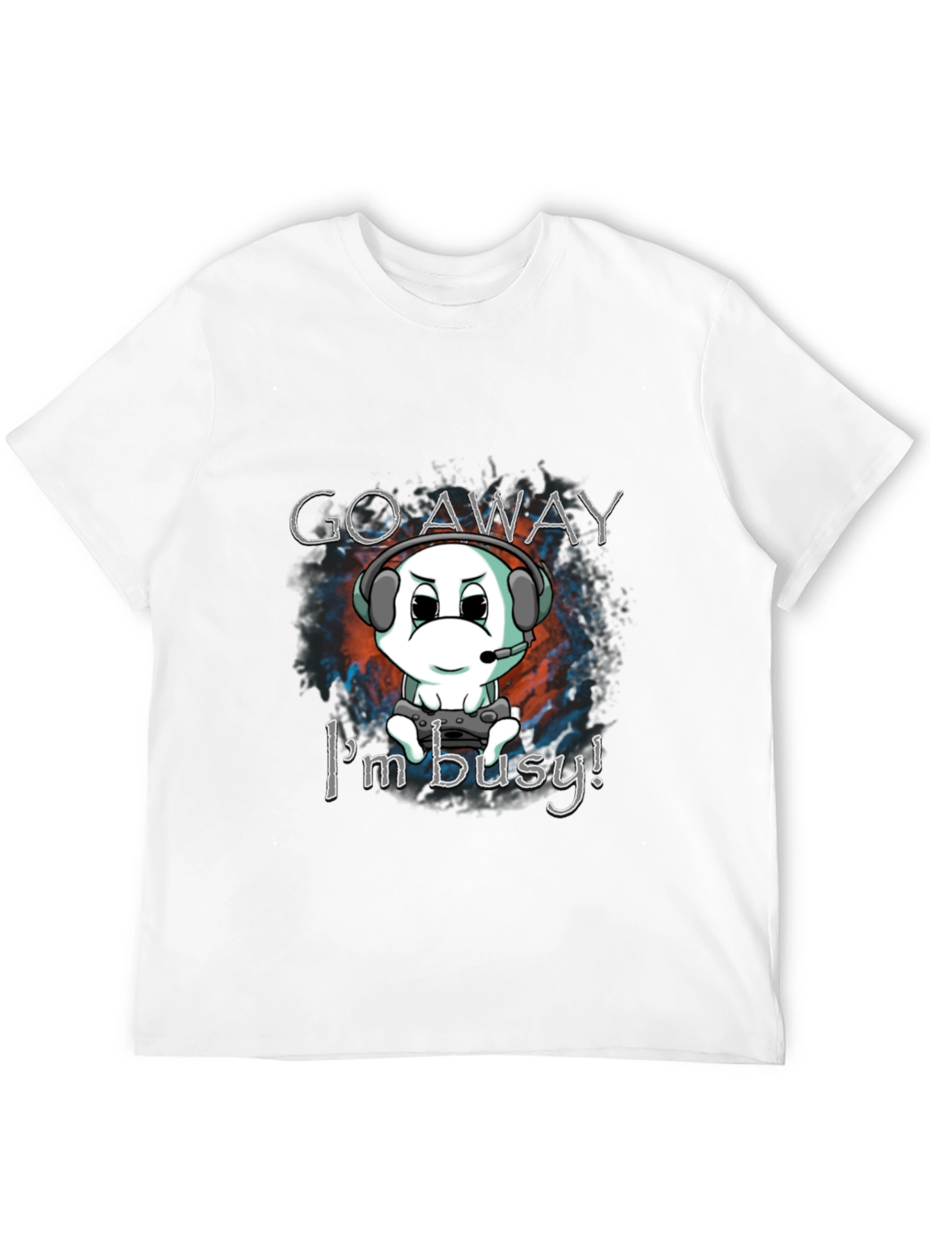 Black Gamer Tee: Go Away, I'm Busy! view 12