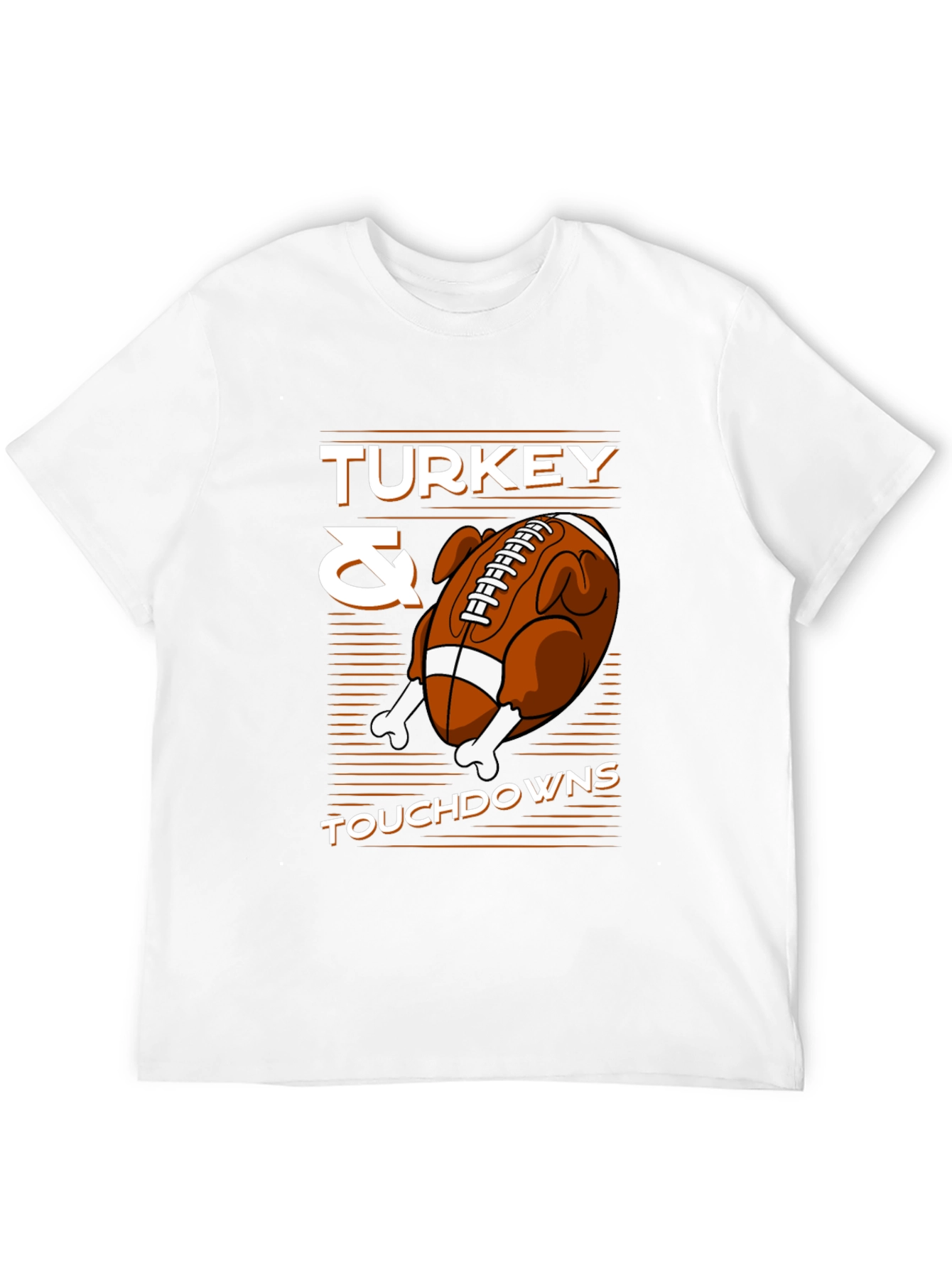 Black Turkey & Touchdowns Graphic T-Shirt view 12