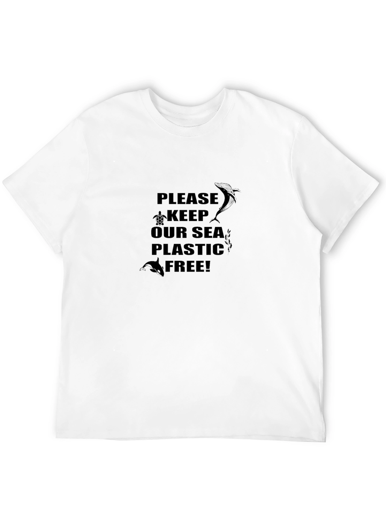 Black Keep Our Seas Plastic Free T-Shirt view 12