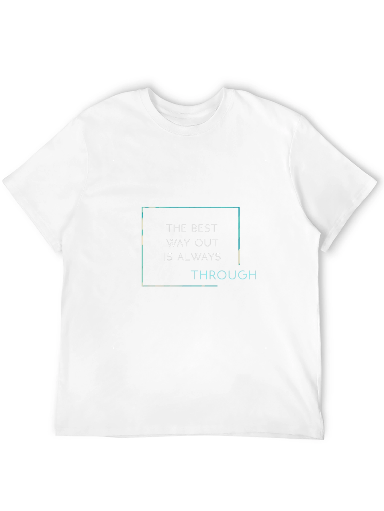 Black Inspirational Slogan Tee - Best Way Out T-Shirt view 12